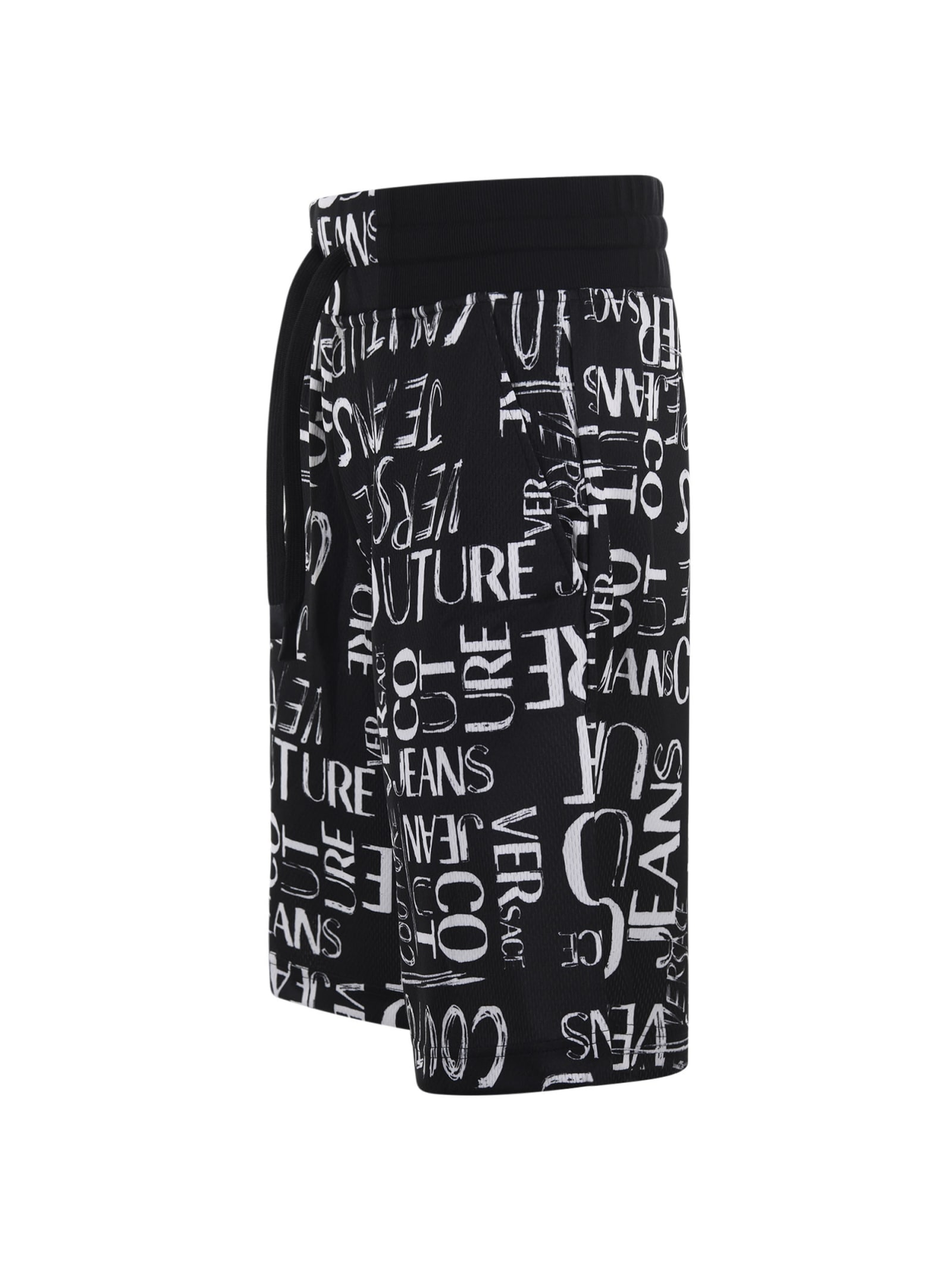 Shop Versace Jeans Couture Shorts In Black