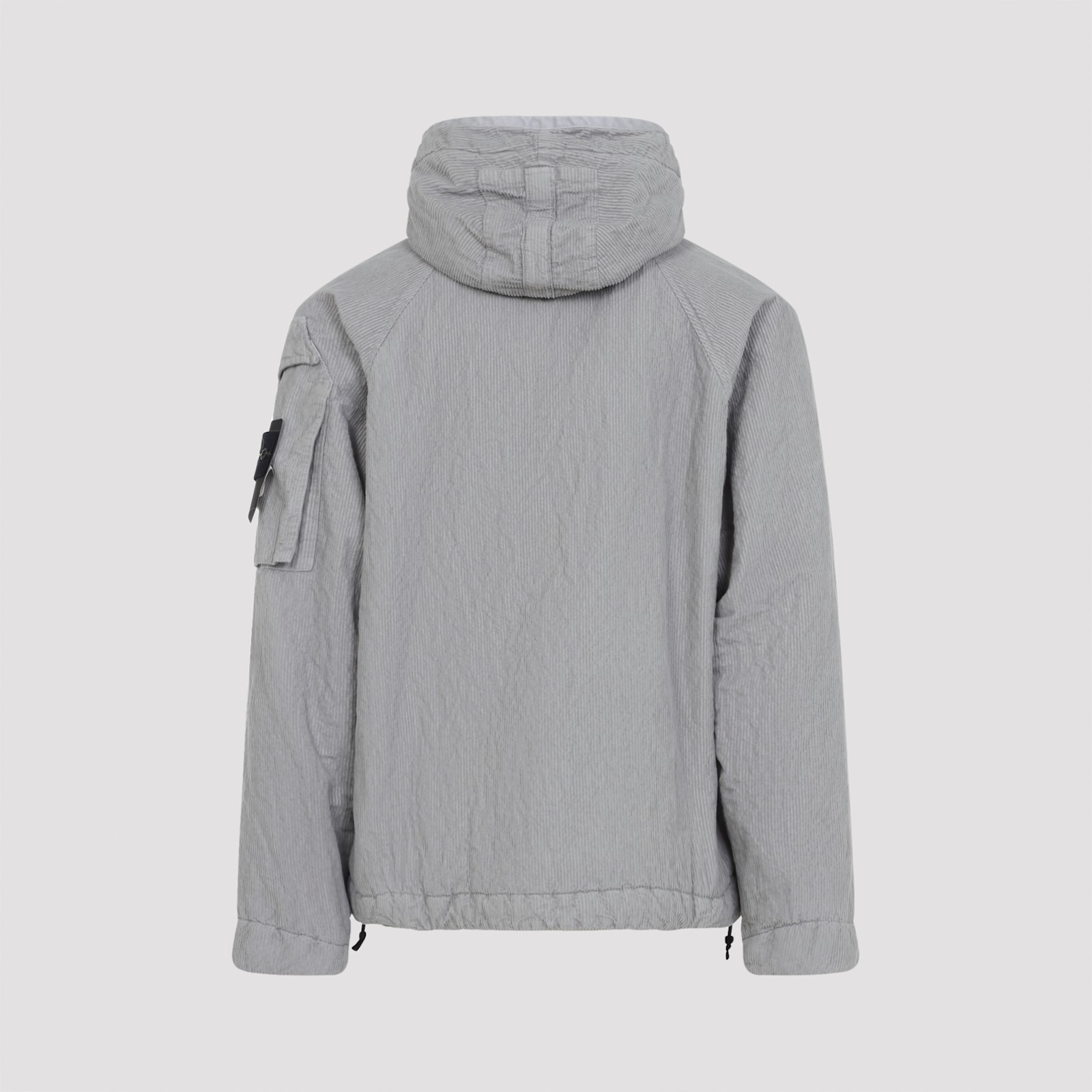 Stone Island Lightweight Grey Jacket With Textured Fabric In Gray