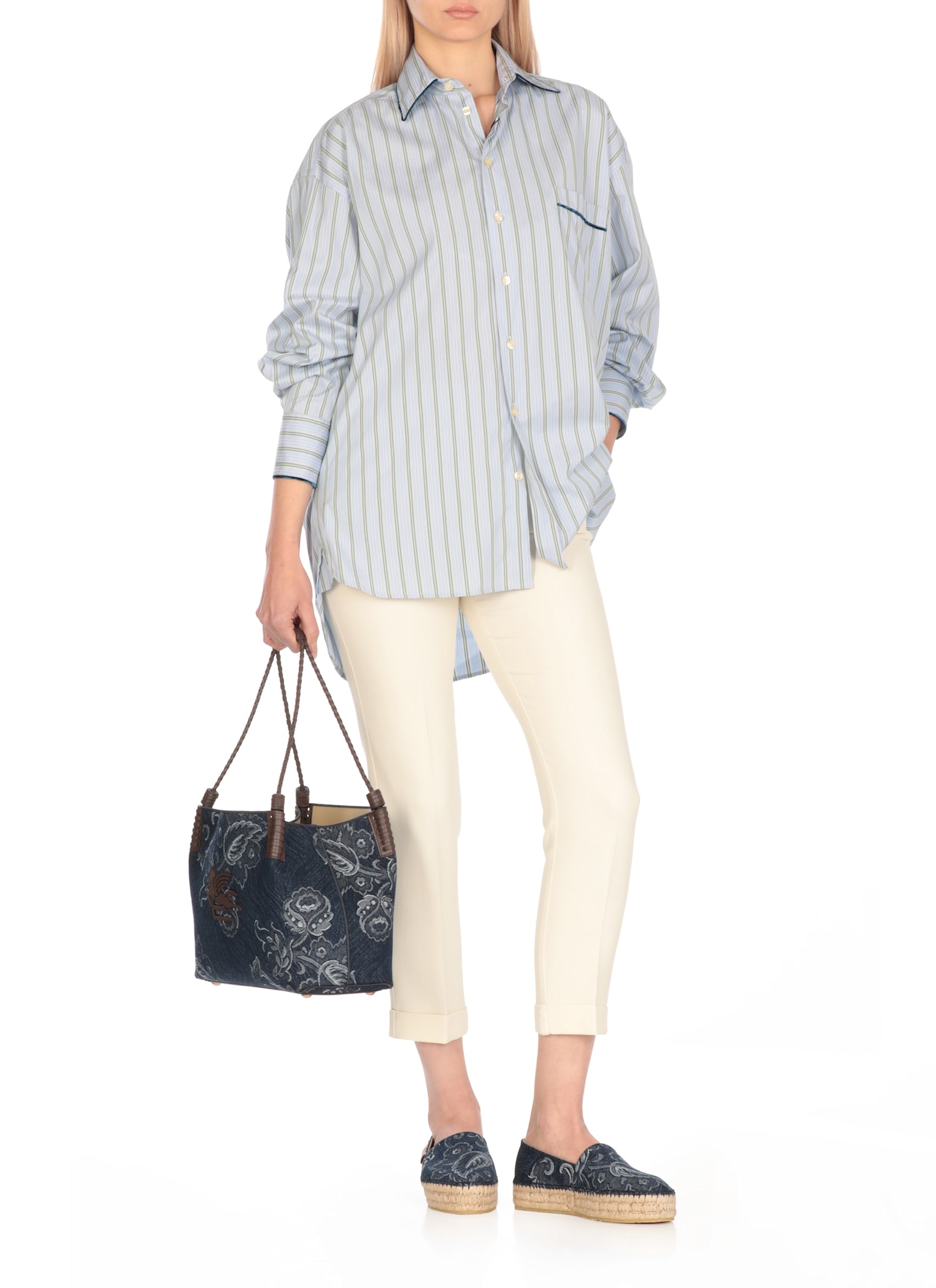 Etro Womens Denim Blue Scuro Libra Denim Shoulder Bag In Blue