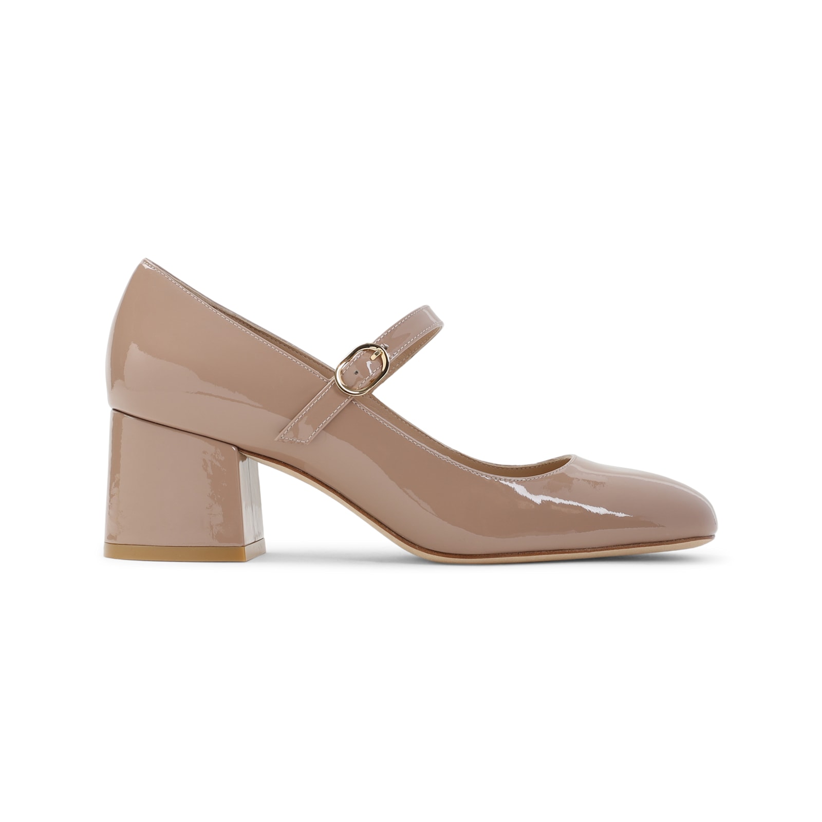 Stuart Weitzman Mary Jane Pumps With Patent Leather Finish In Brown