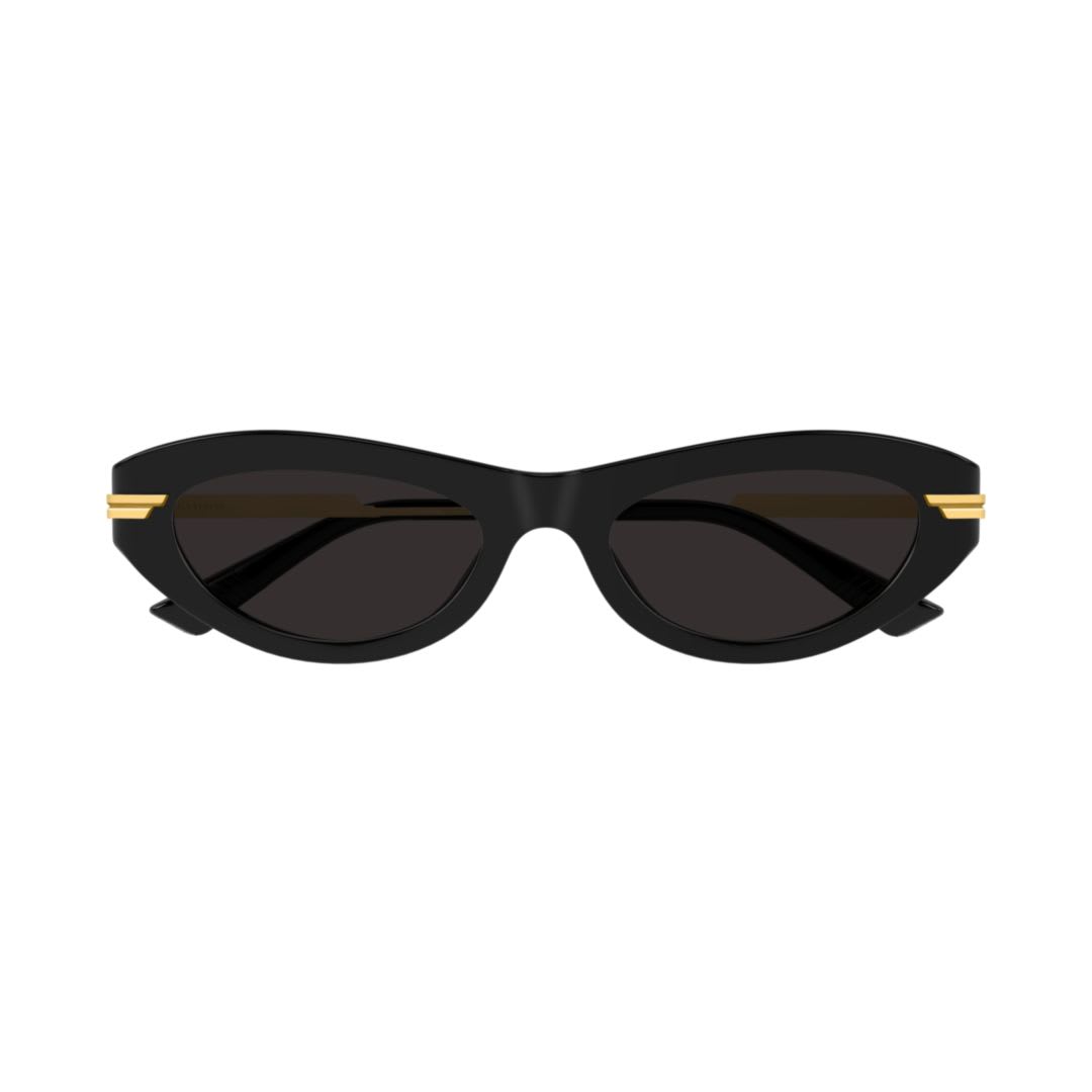 Bottega Veneta Bv1390s Signature Icons 001 Black Gold Grey Sunglasses