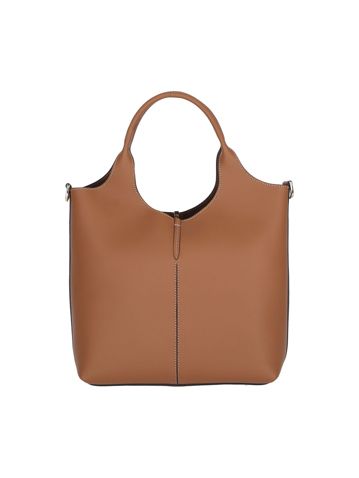 Tod's Logo Tote Bag In Brown