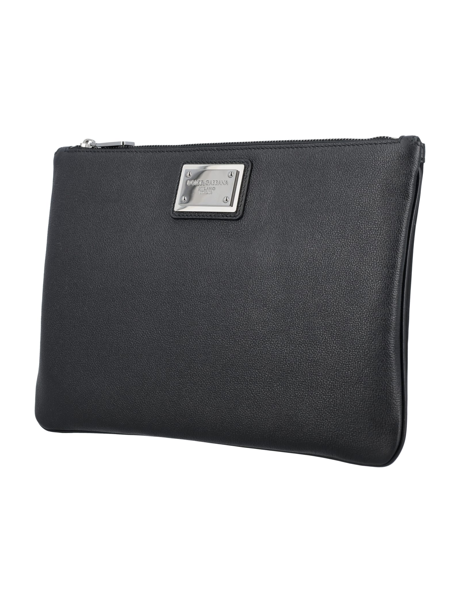 Shop Dolce & Gabbana Pouch Plaque In Black