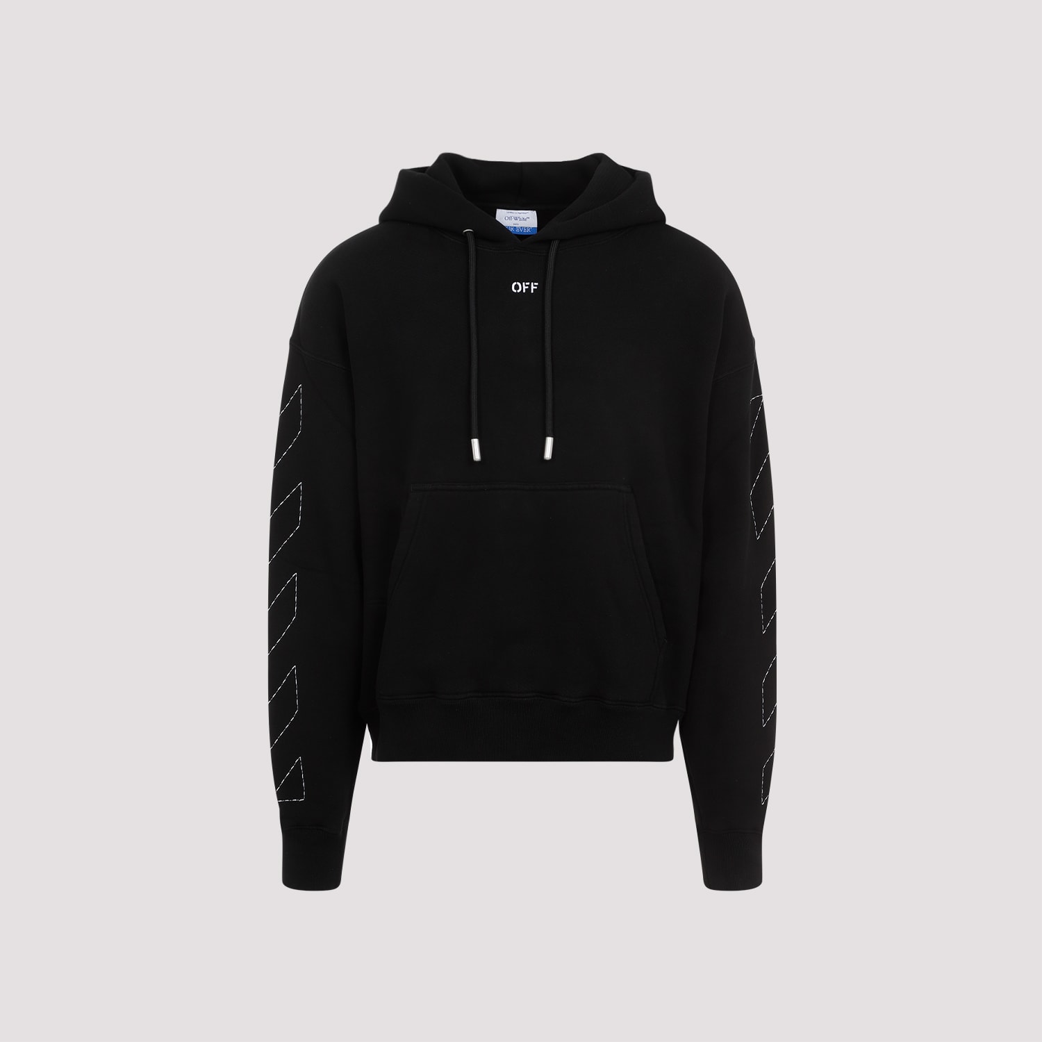 Shop Off-white Stitch Arrow Skate Hoodie In Black White