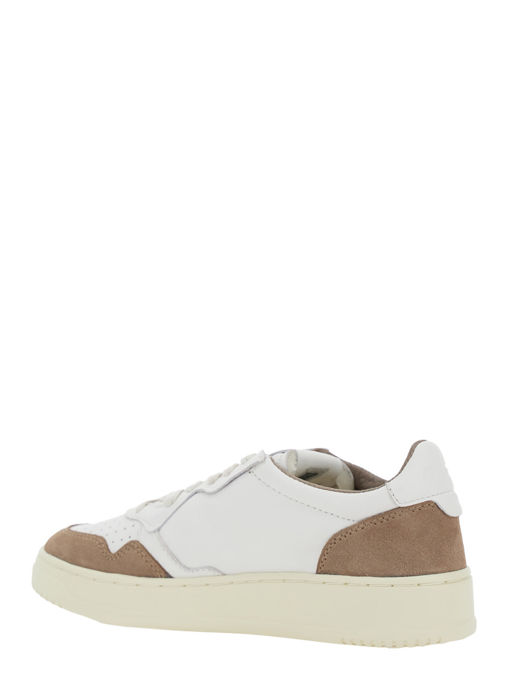 Autry Light Brown Calf Suede Sneakers In Sand