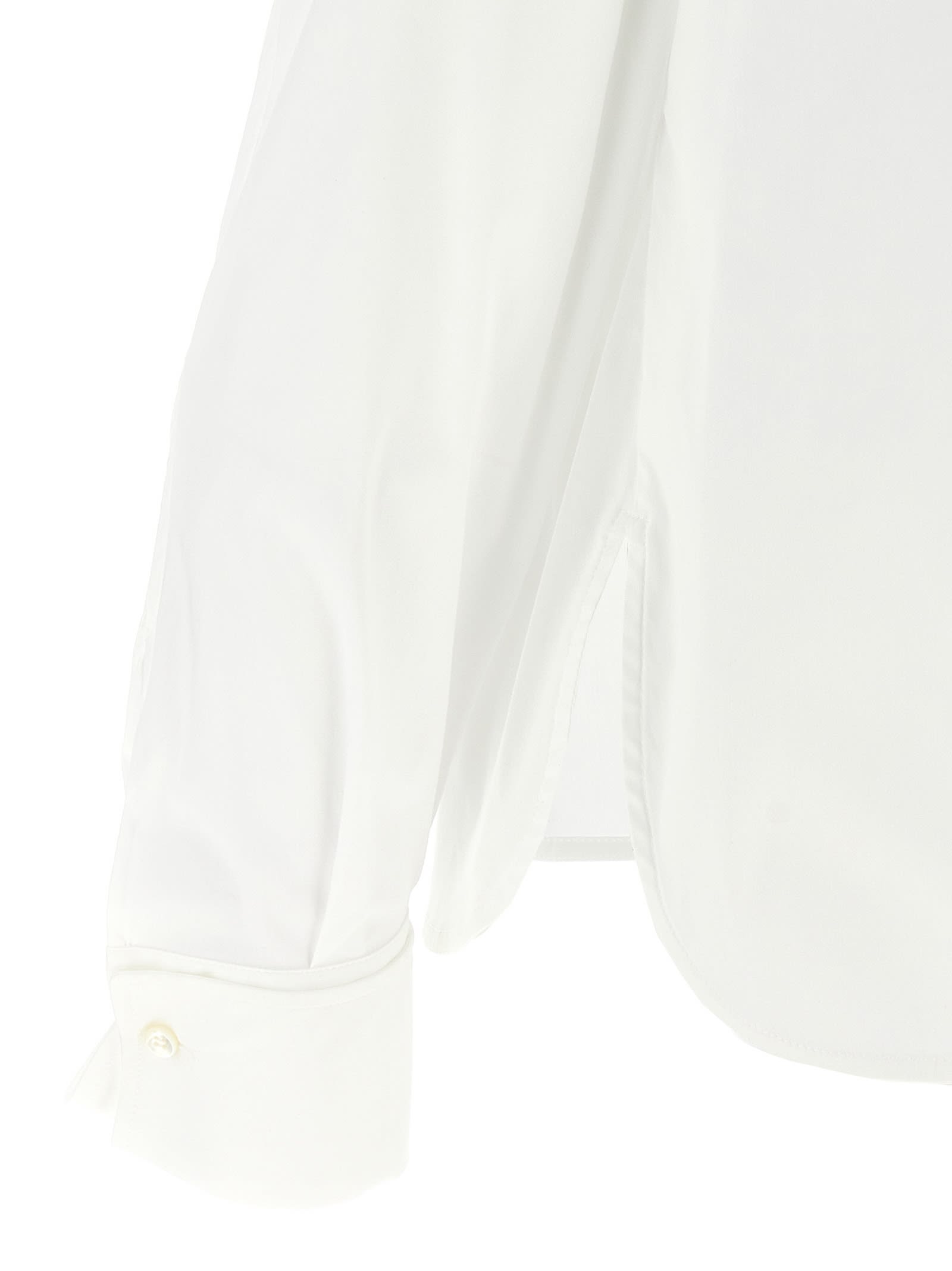 Shop Brunello Cucinelli Monile Poplin Shirt In White