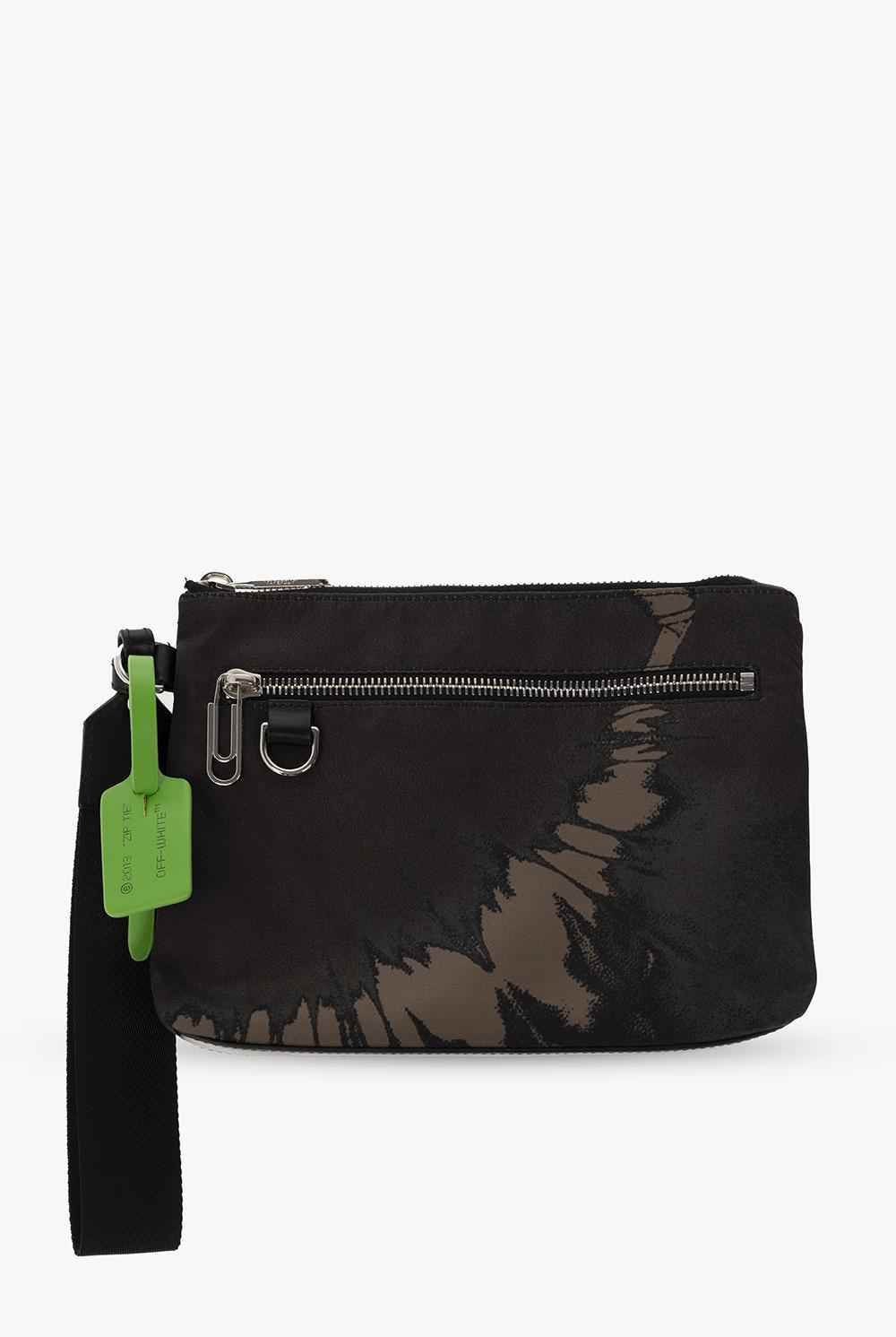 Off-white Pouch With Logo In Black
