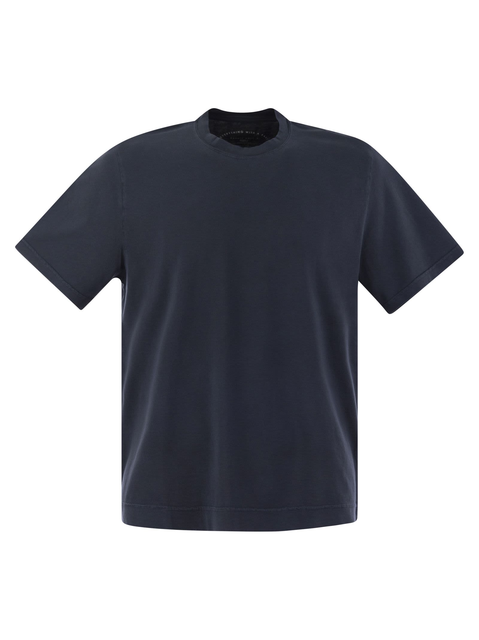 Shop Fedeli Short-sleeved Cotton T-shirt In Blue