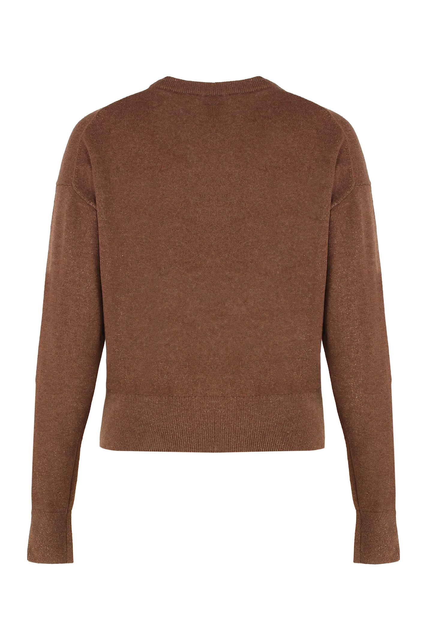 Calvin Klein Cashmere Crew Neck Sweater In Brown