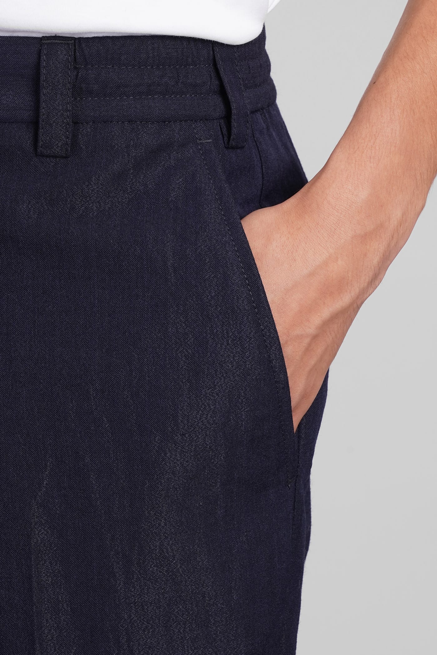 Shop Pt Torino Pants In Blue Wool