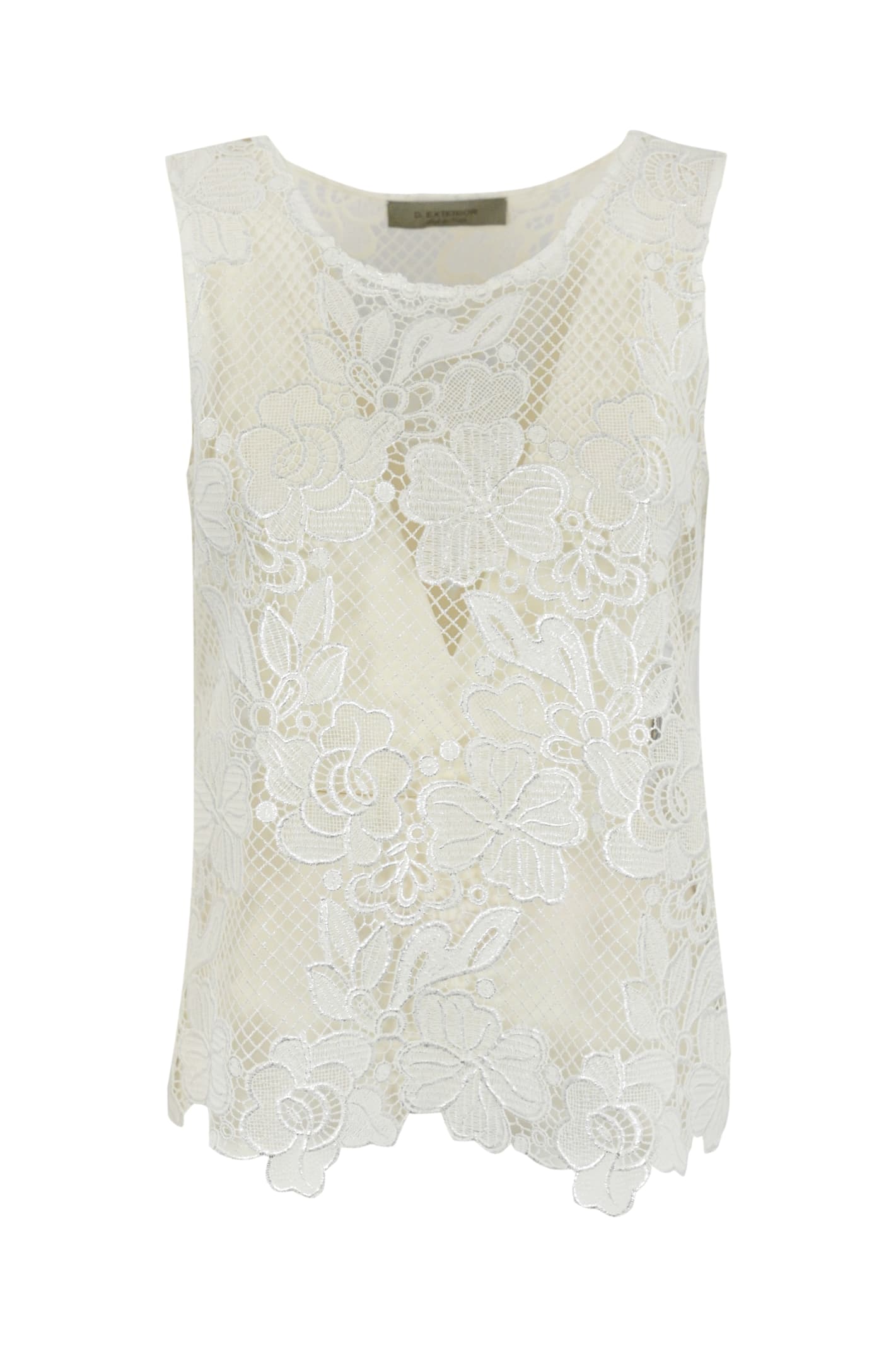 D. Exterior Macrame Lace Top