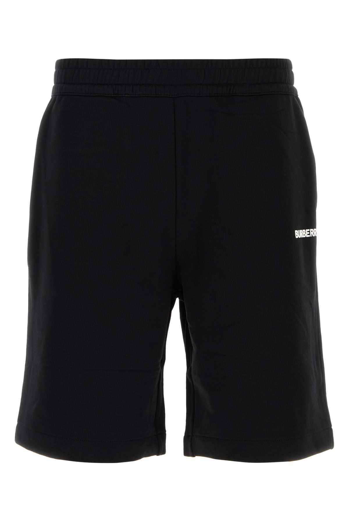 Burberry Black Cotton Bermuda Shorts