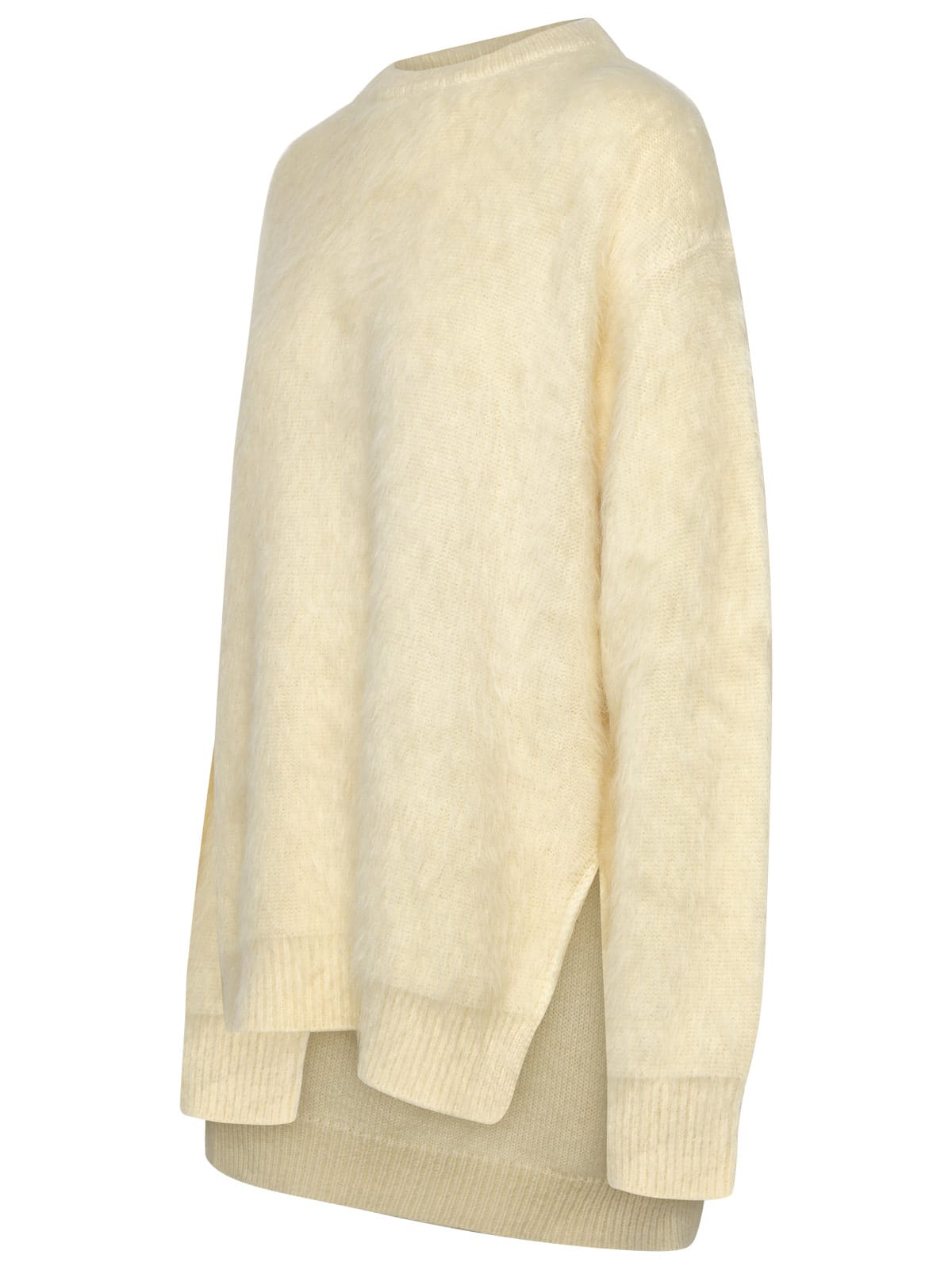 Shop Jil Sander Ivory Alpaca Blend Sweater In White