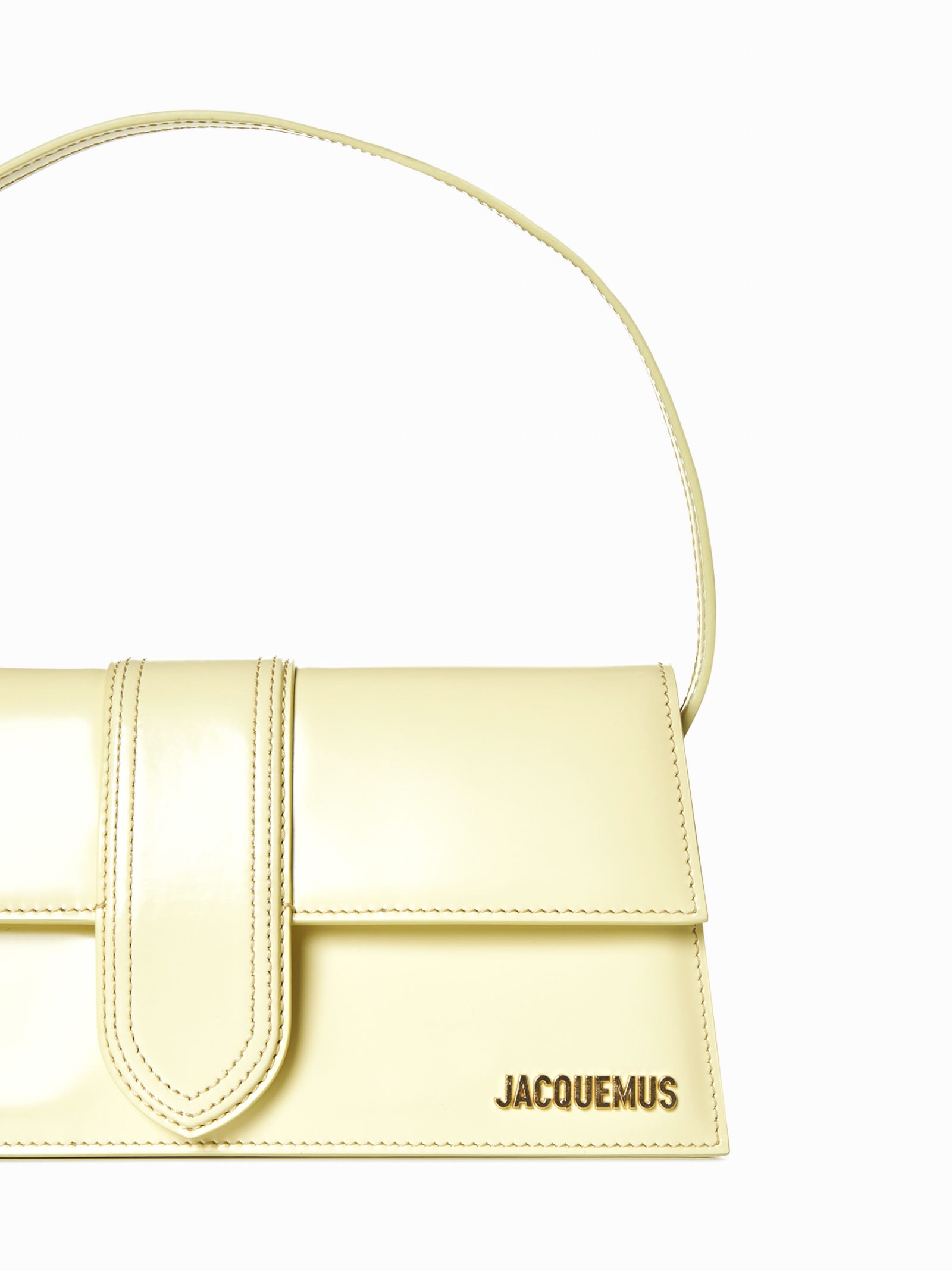 Shop Jacquemus Shoulder Bag In Pale Yellow