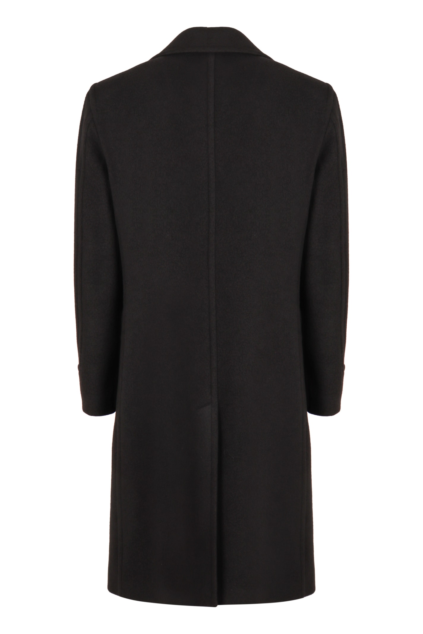 Shop Tagliatore Wool Blend Double-breasted Coat In Black