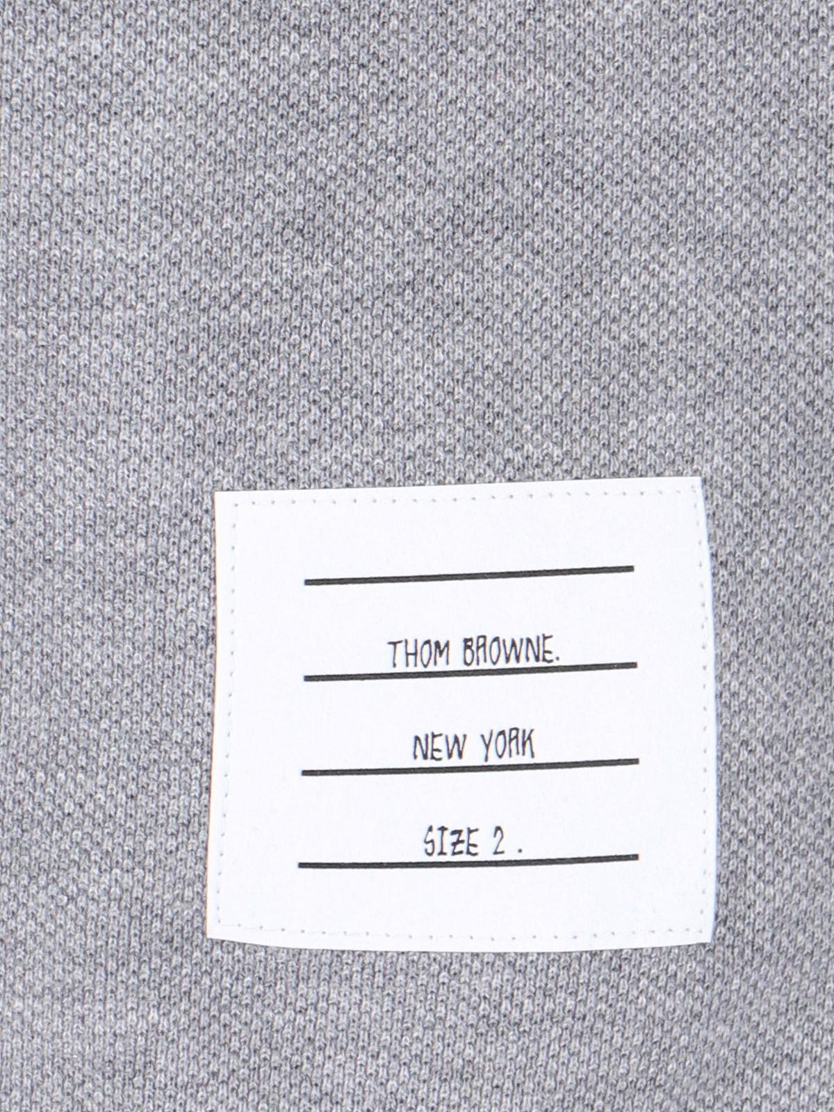 Shop Thom Browne Logo Tape T-shirt In Lt Grey