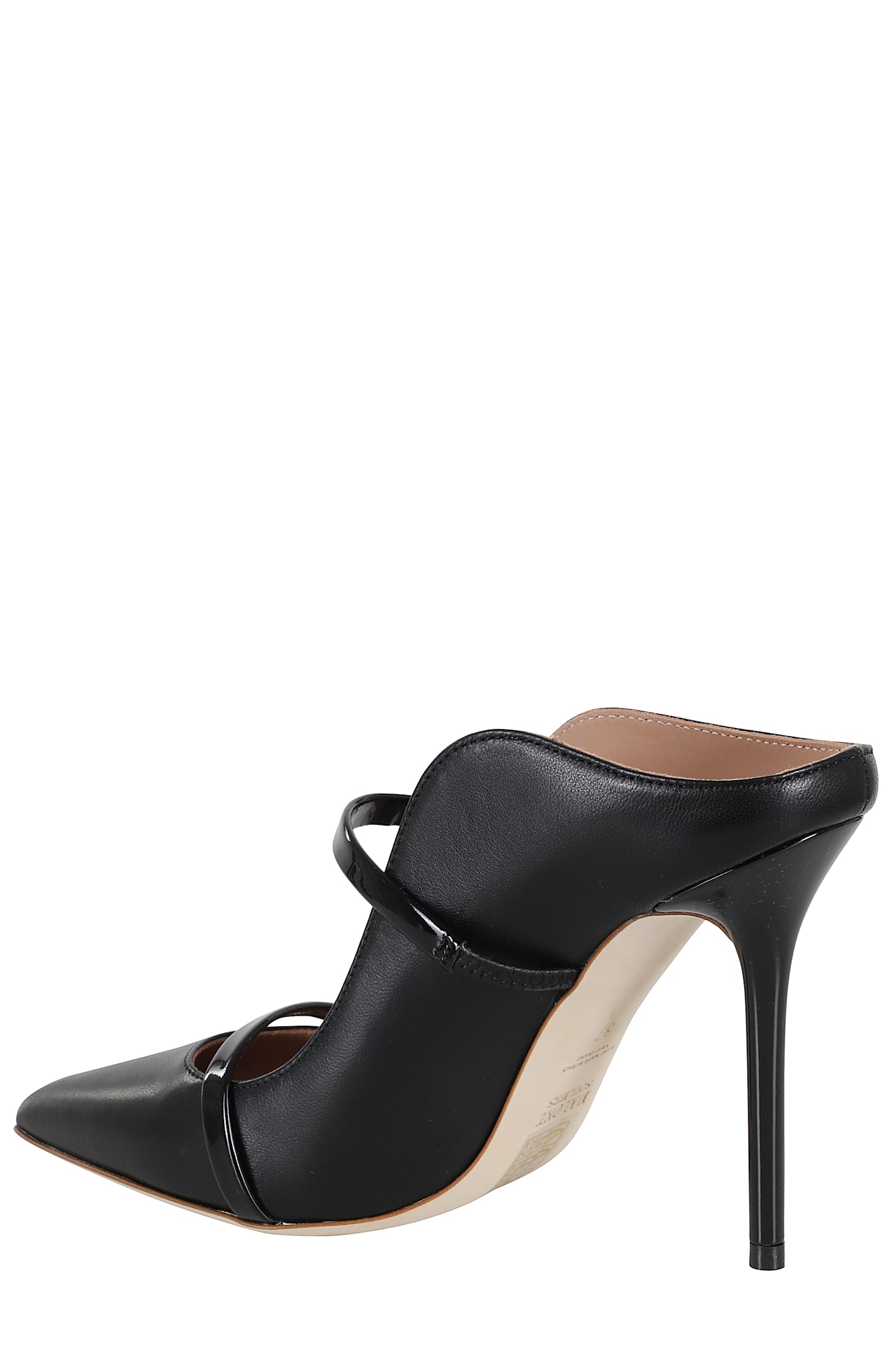 Malone Souliers Pointed Toe Mules With Glossy Strap Details In Animal Print