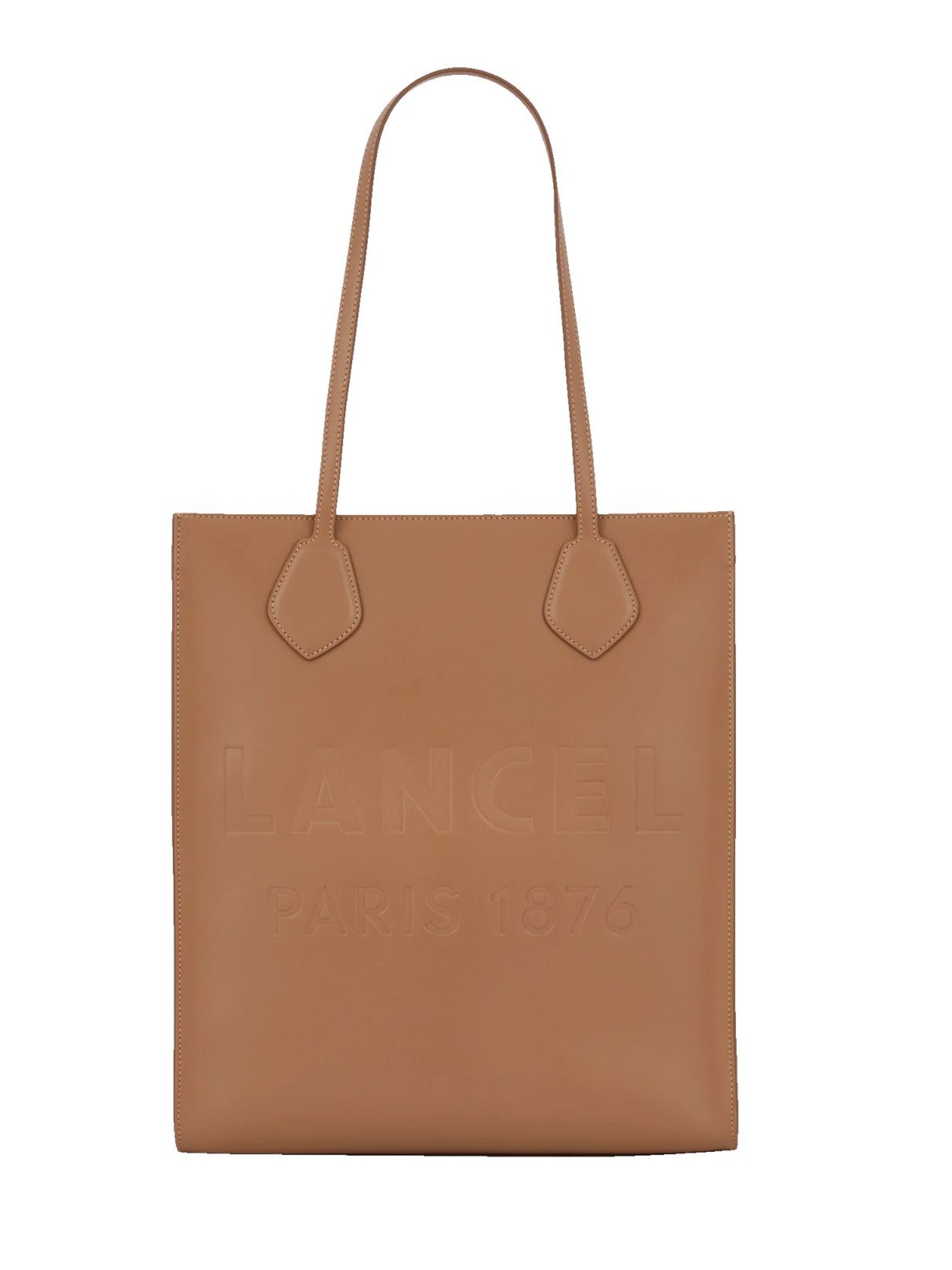 Lancel Brown Vertical Tote Bag