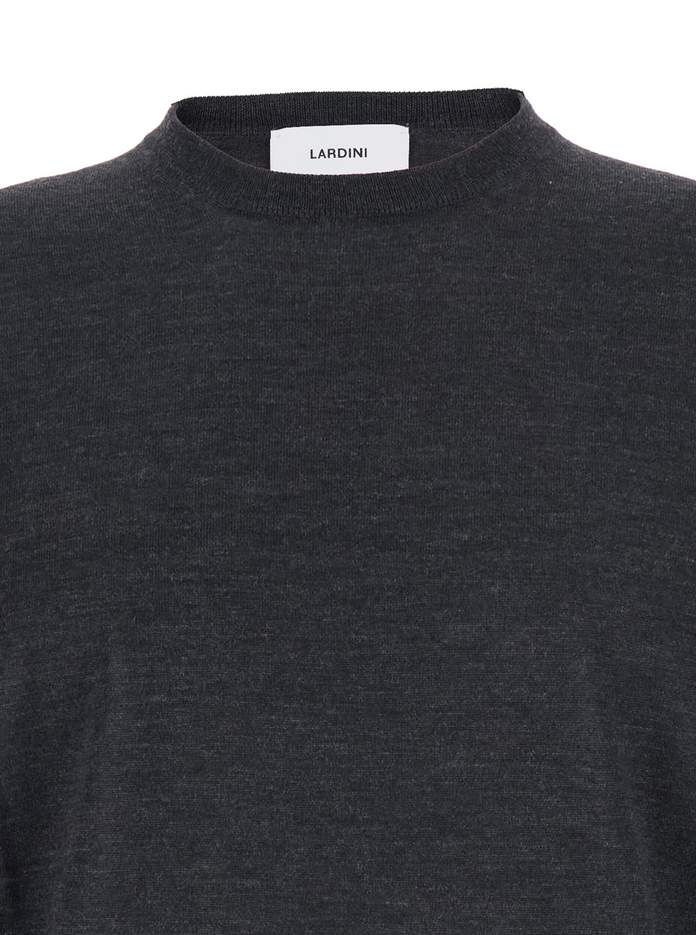 Lardini Crew-neck Wool Jumper In Gray
