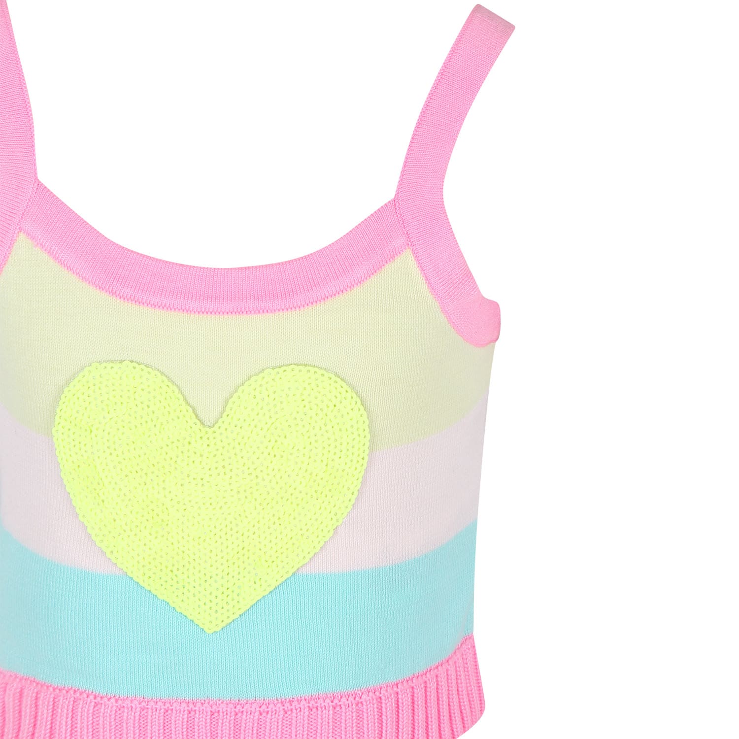 Shop Billieblush Pink Top For Girl With Heart In Multicolor