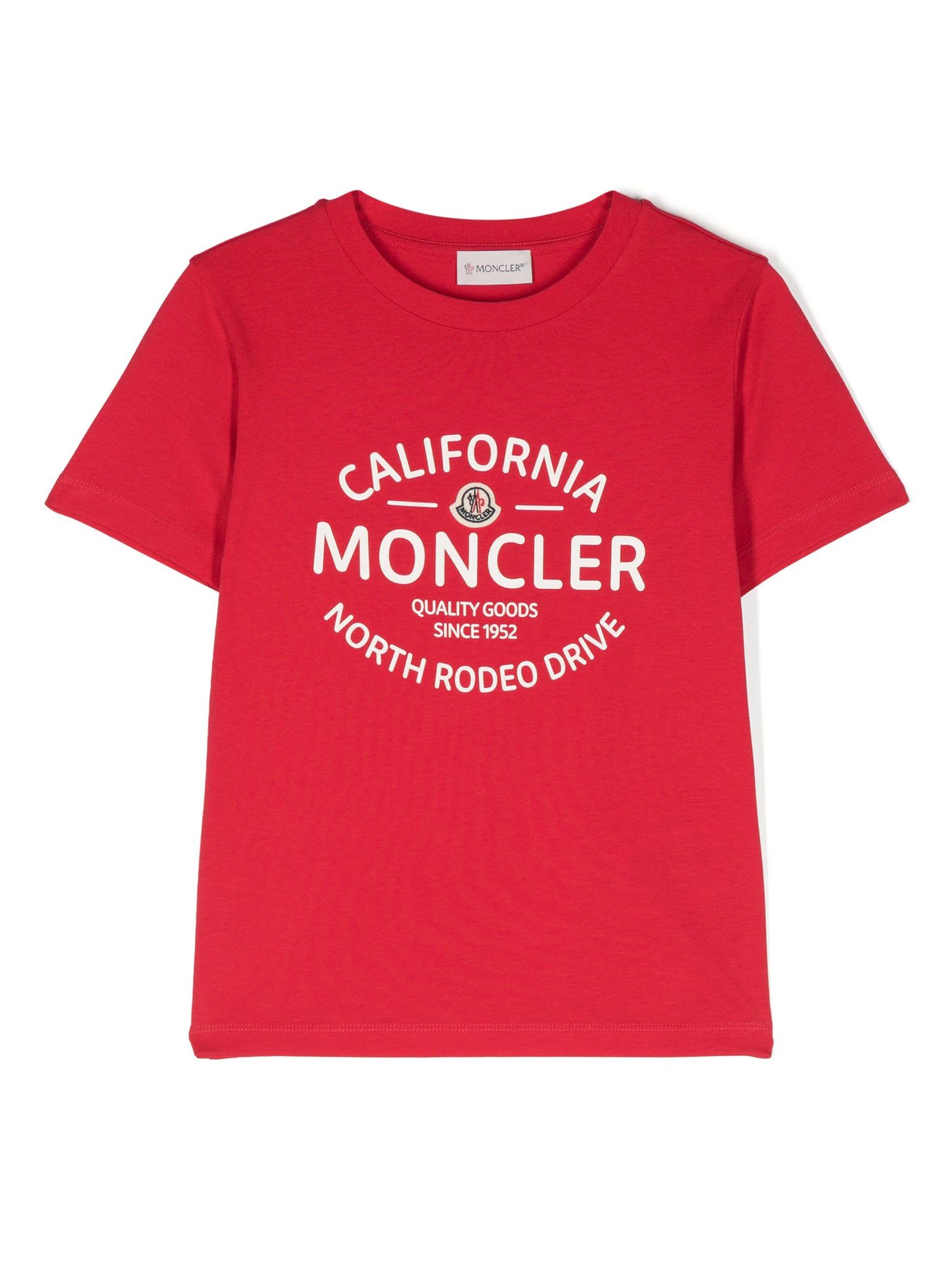 Shop Moncler New Maya T-shirts And Polos Red