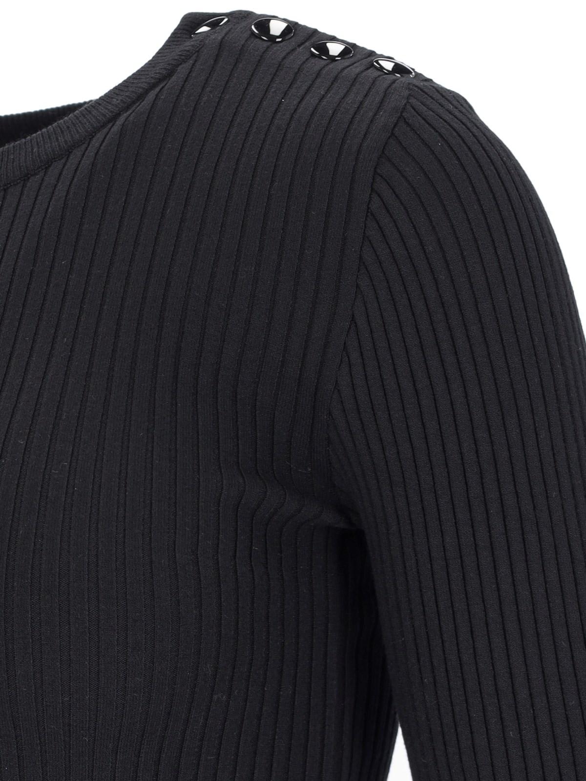 Shop Courrèges Ribbed Sweater In Nero