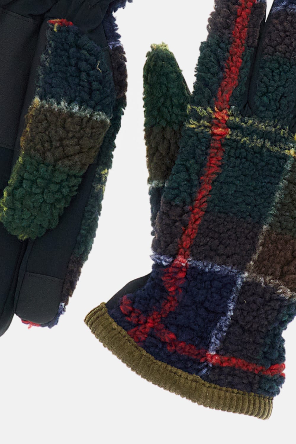 Barbour Field Tartan Fleece Gloves In Multi
