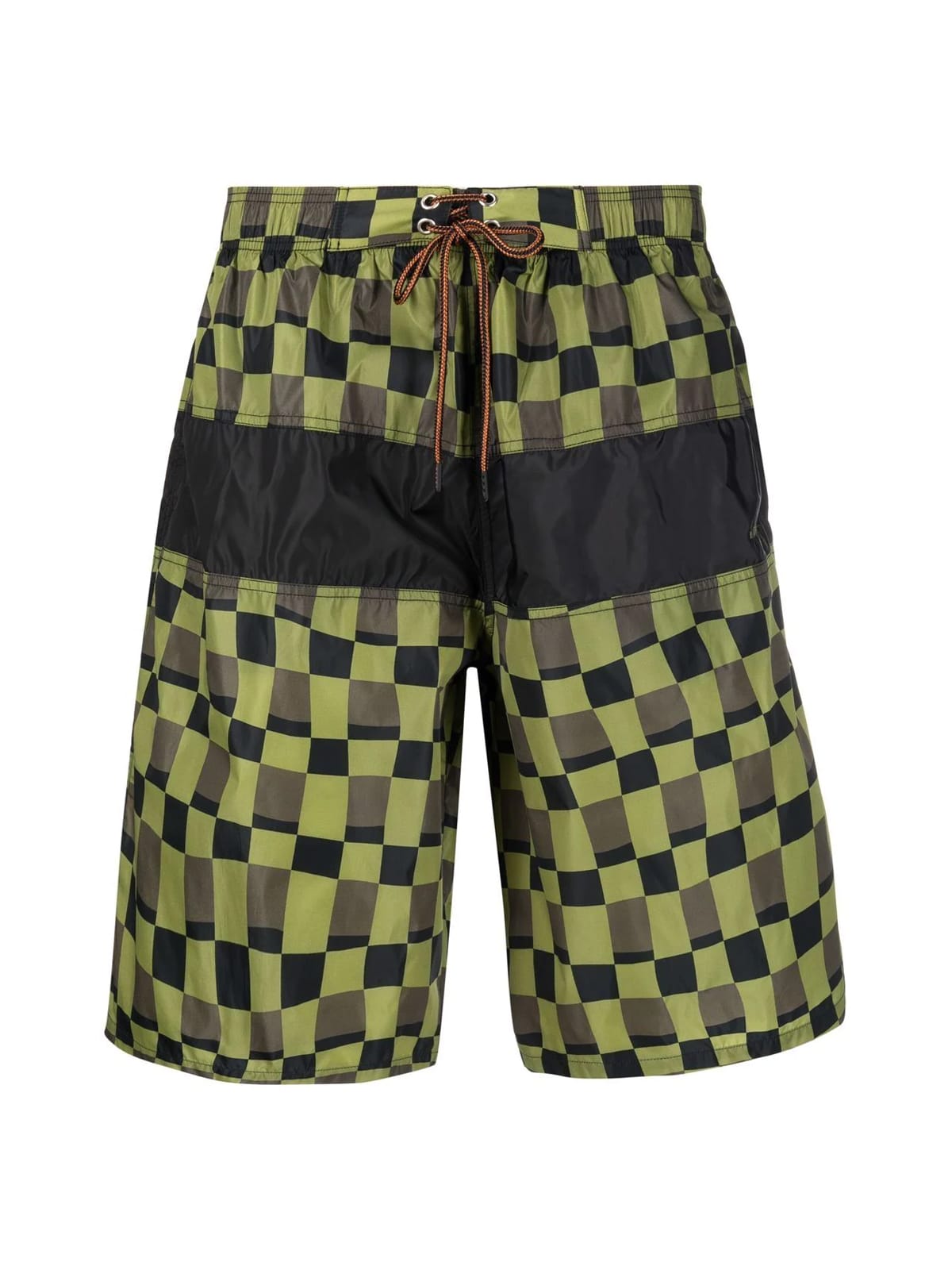 Marni Swim Short W/two Side Pockets And One Patch Pocket On The Back Embroidered Logo On The Front