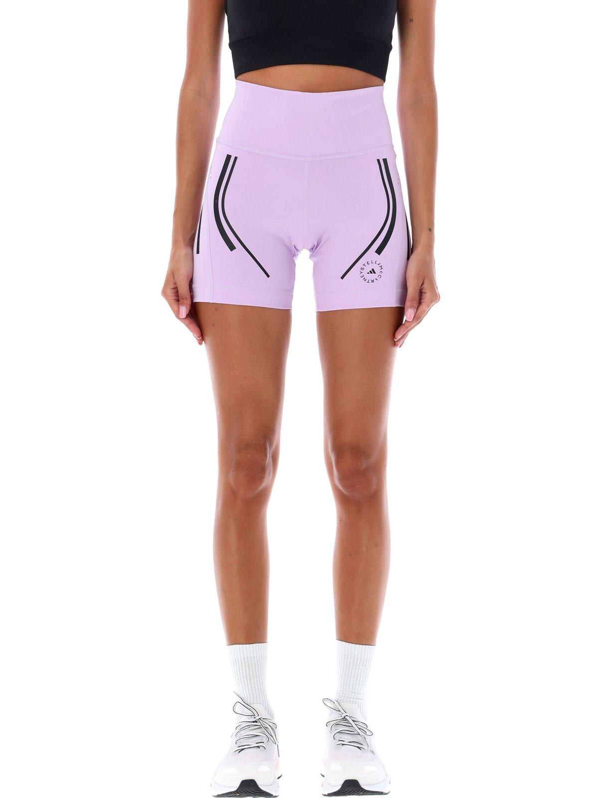 Shop Adidas By Stella Mccartney Truepace High-waisted Cycling Shorts In Purglo