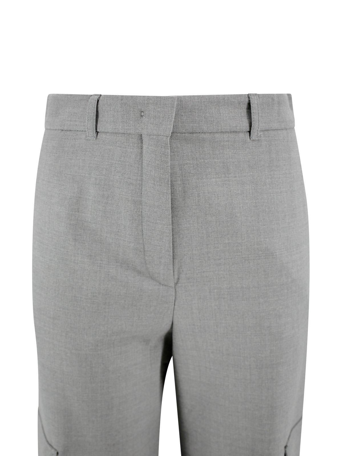 Shop Max Mara Ghiera Straight Leg Trousers In Grigio Medio