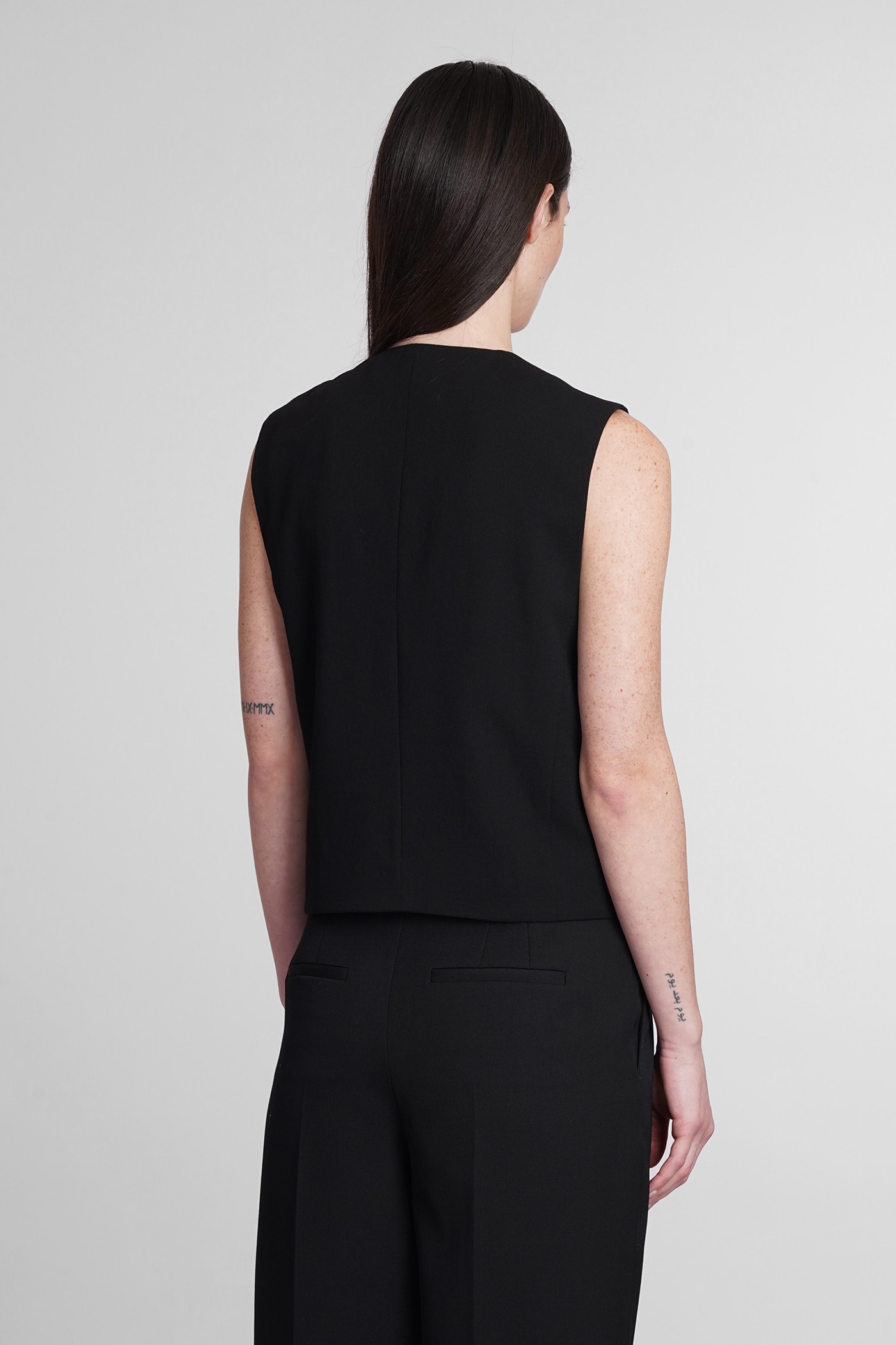 Shop Ami Alexandre Mattiussi Vest In Black Wool