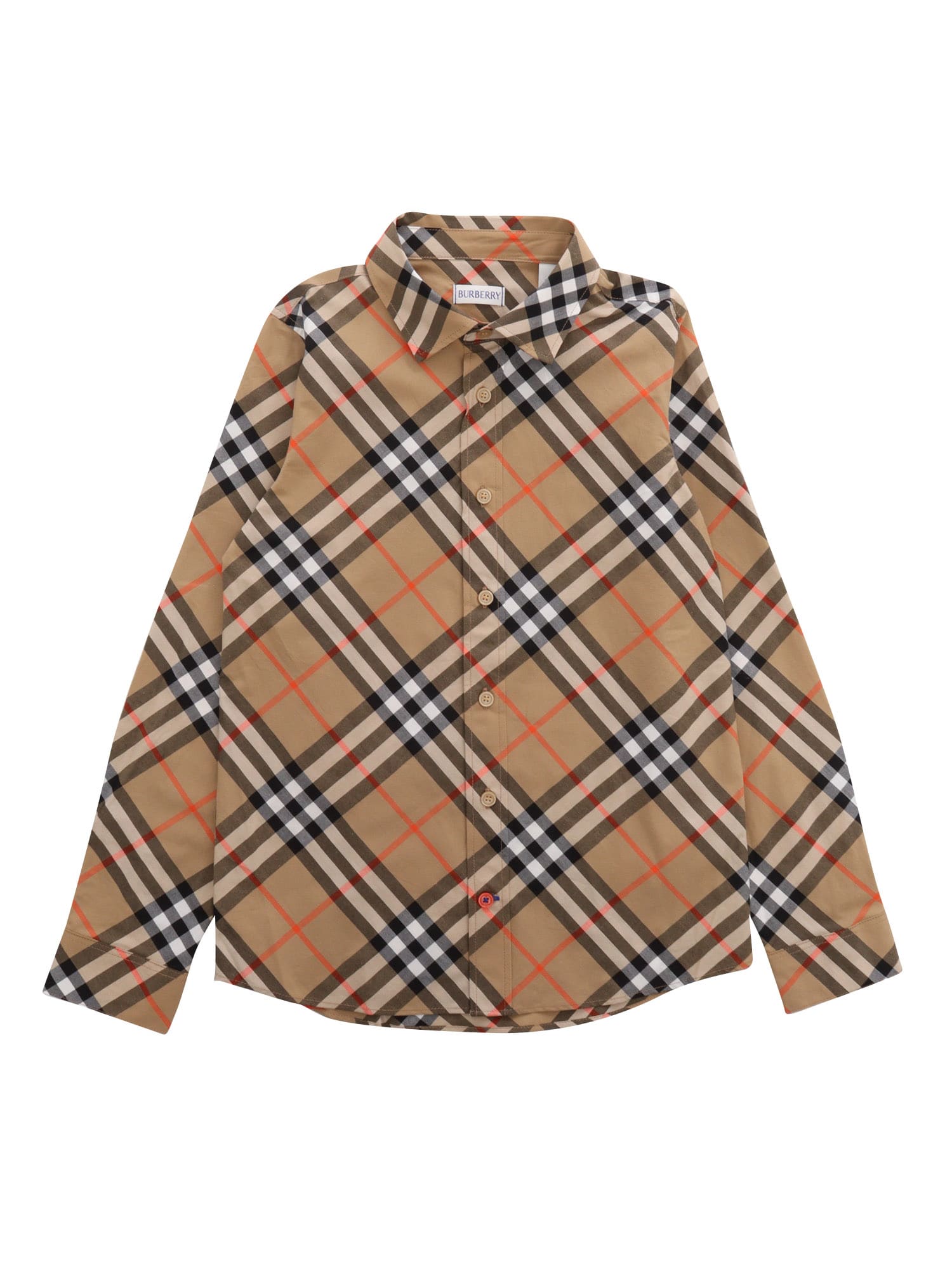 Burberry Kid Boy Shirts In Beige