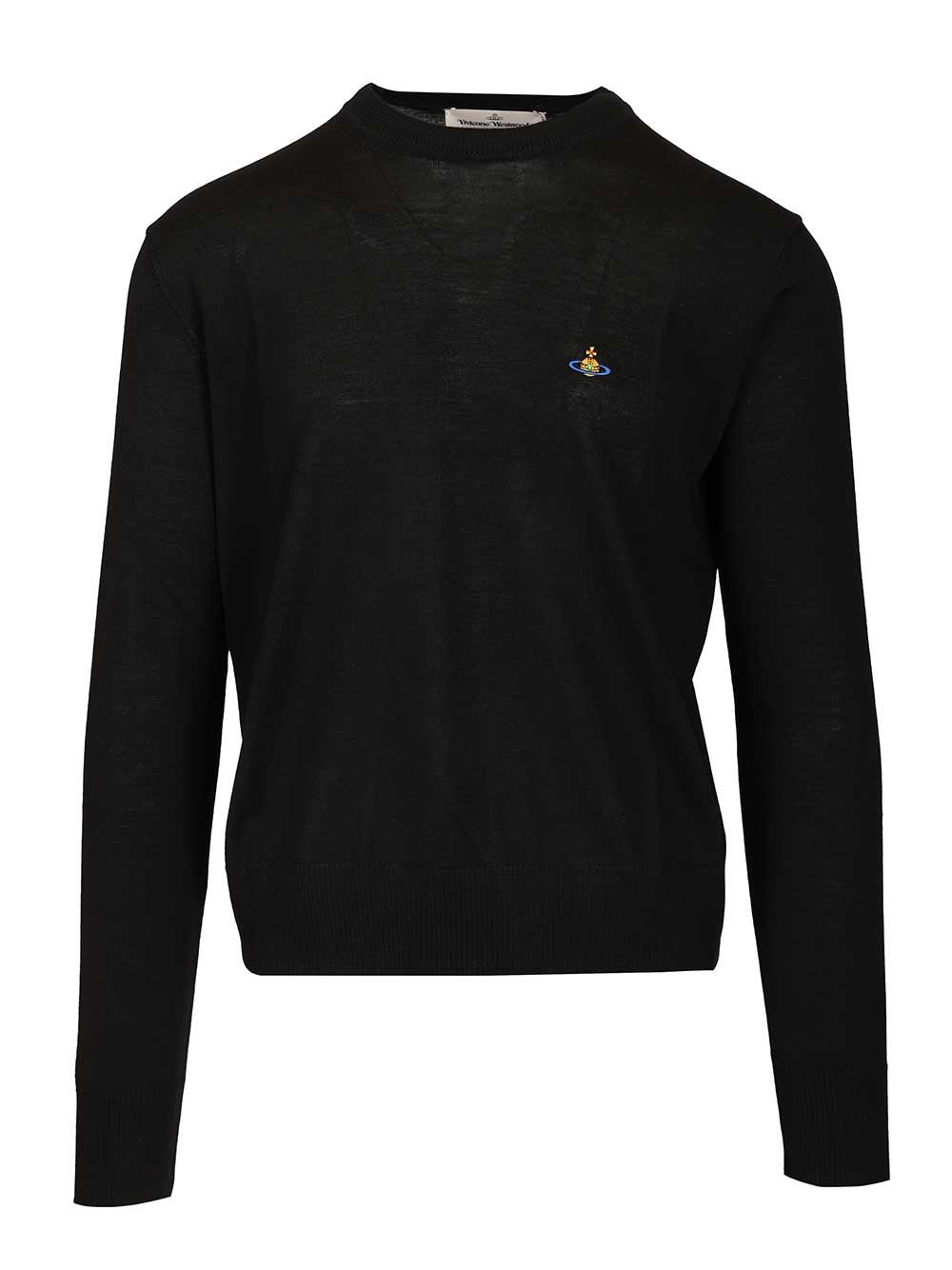 Vivienne Westwood Alex Round Neck Knitwear Black In Black