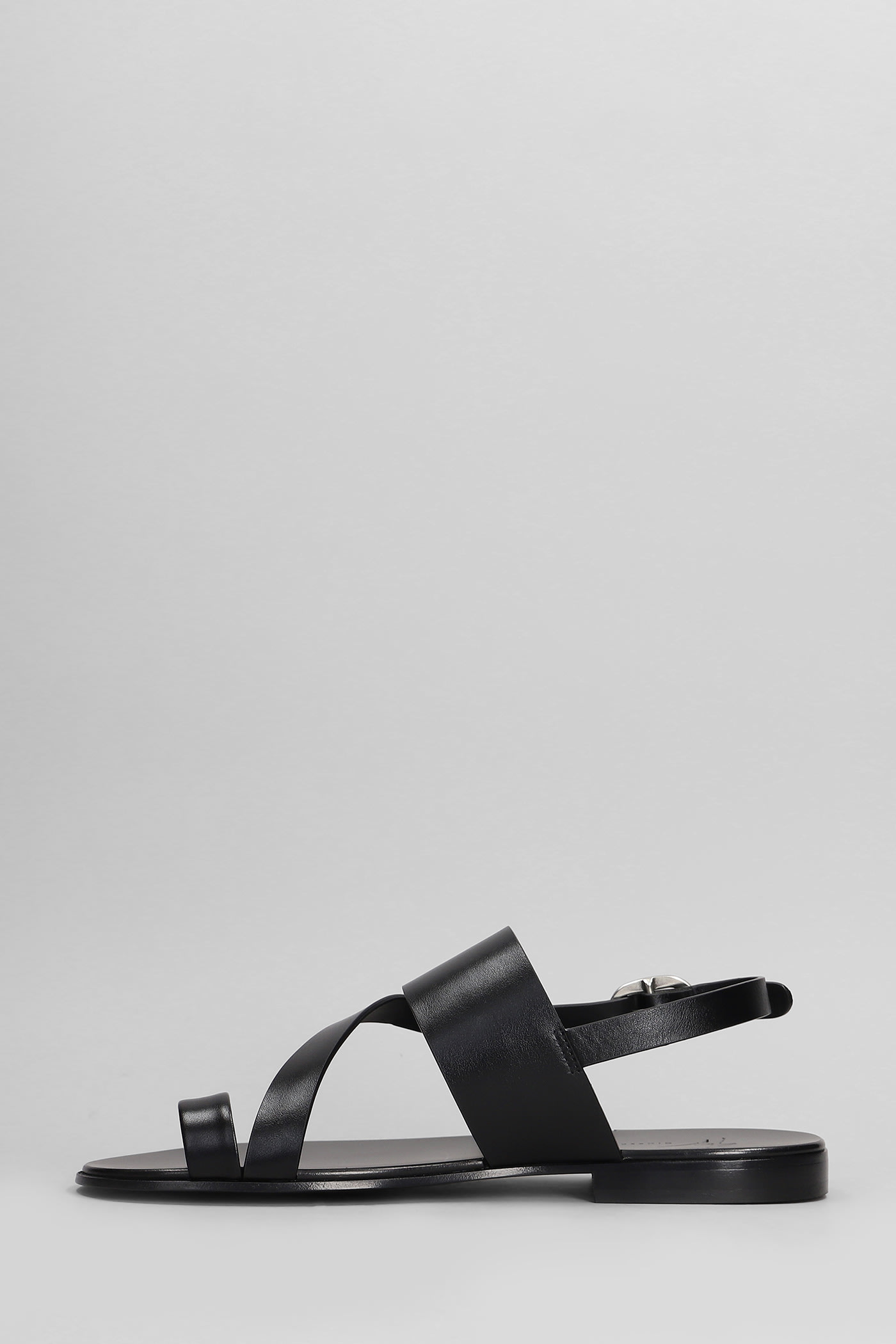 Shop Giuseppe Zanotti Sandals In Black Leather