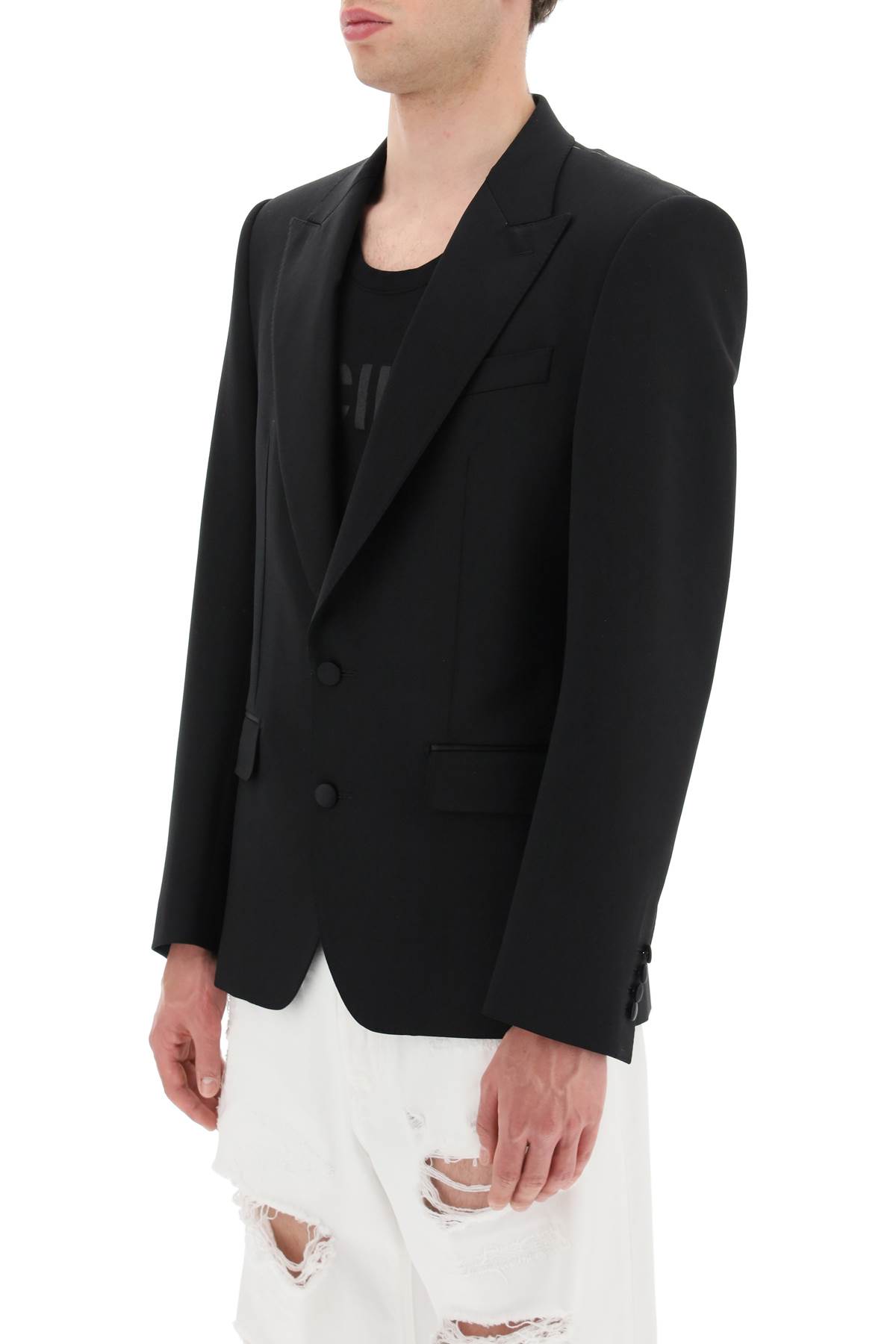 Shop Dolce & Gabbana Single-breasted Tuxedo Jacket In Nero (black)