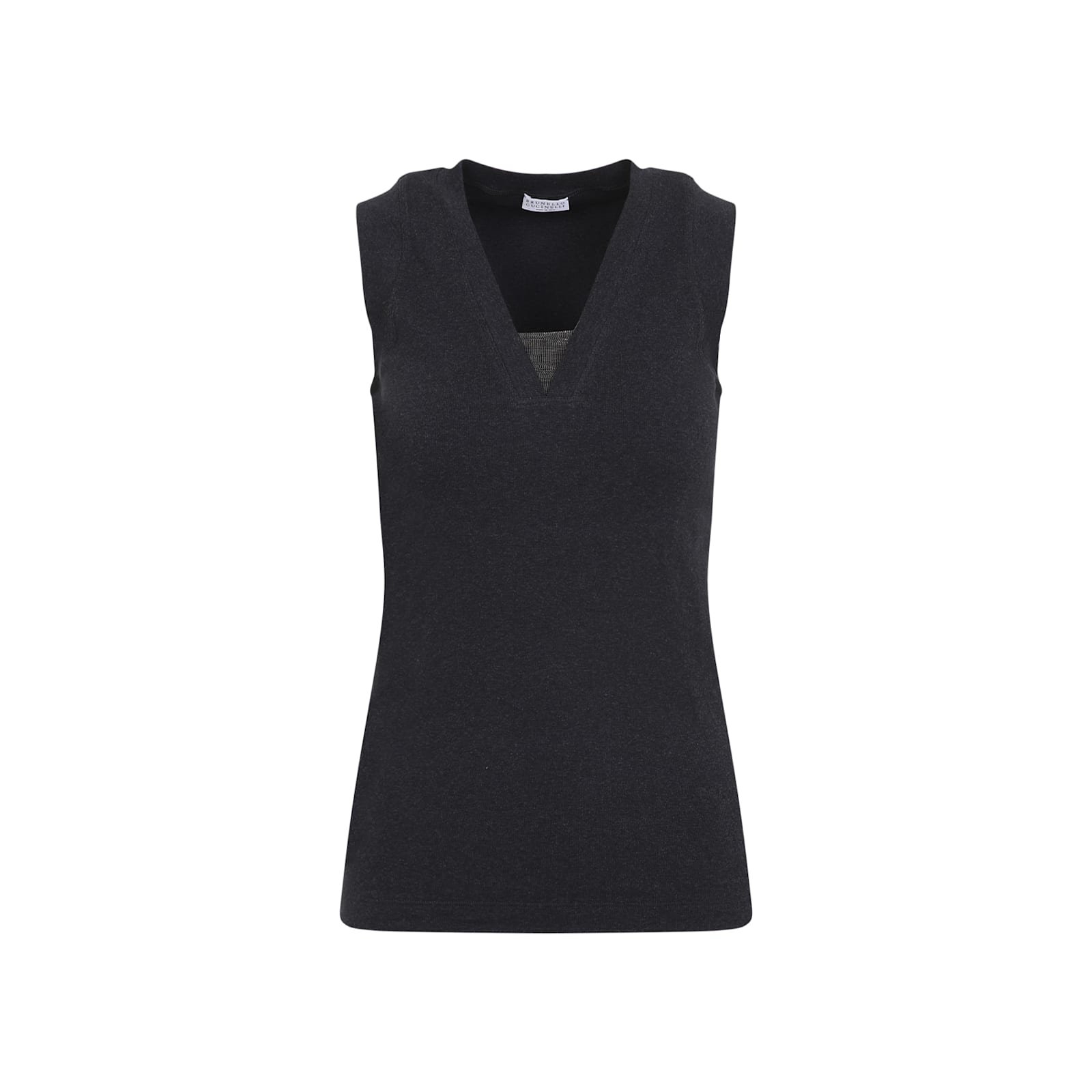 Brunello Cucinelli Monile Tank Top Women In Antracite
