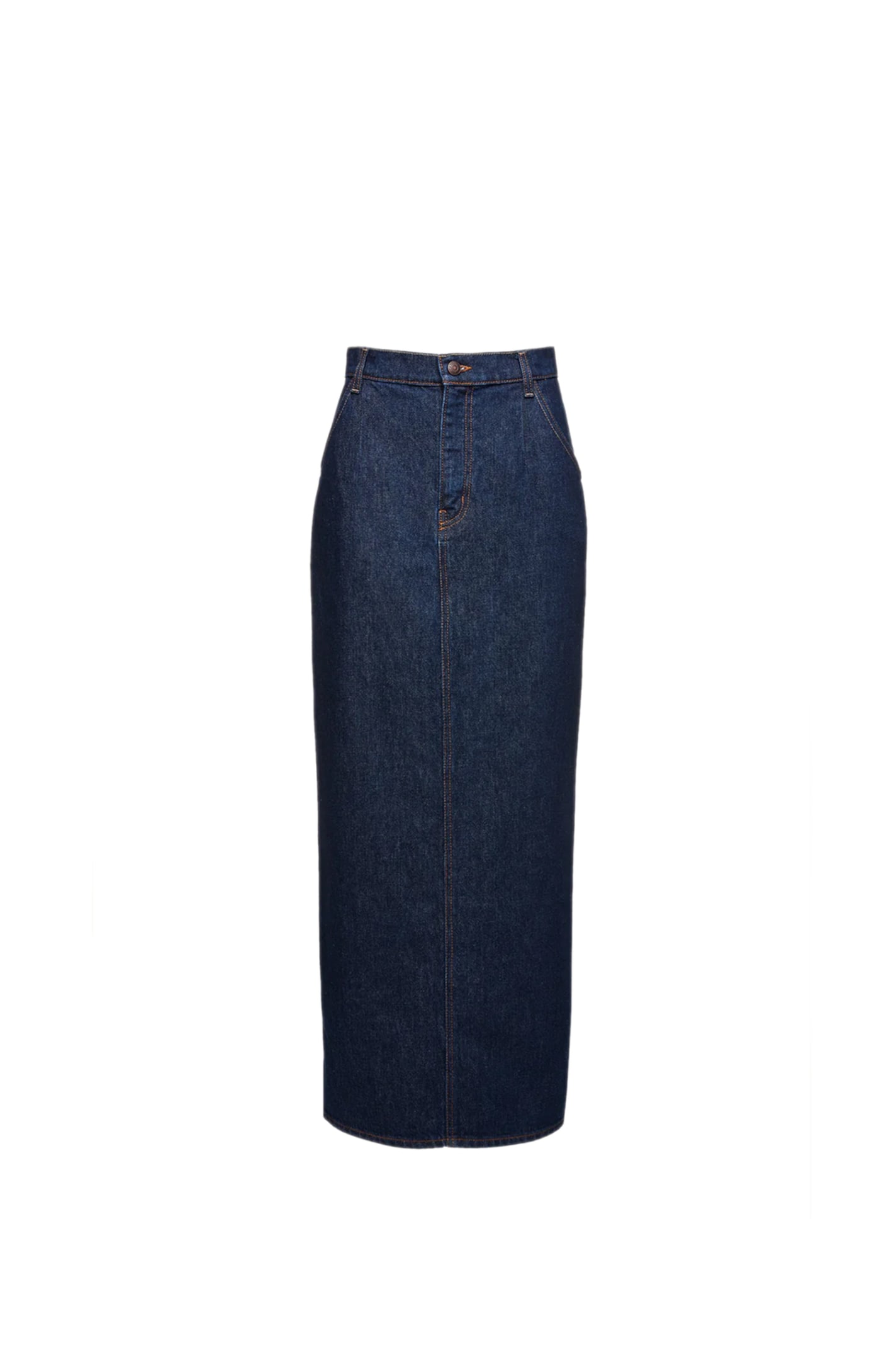 Shop Magda Butrym Denim Skirt In Blue