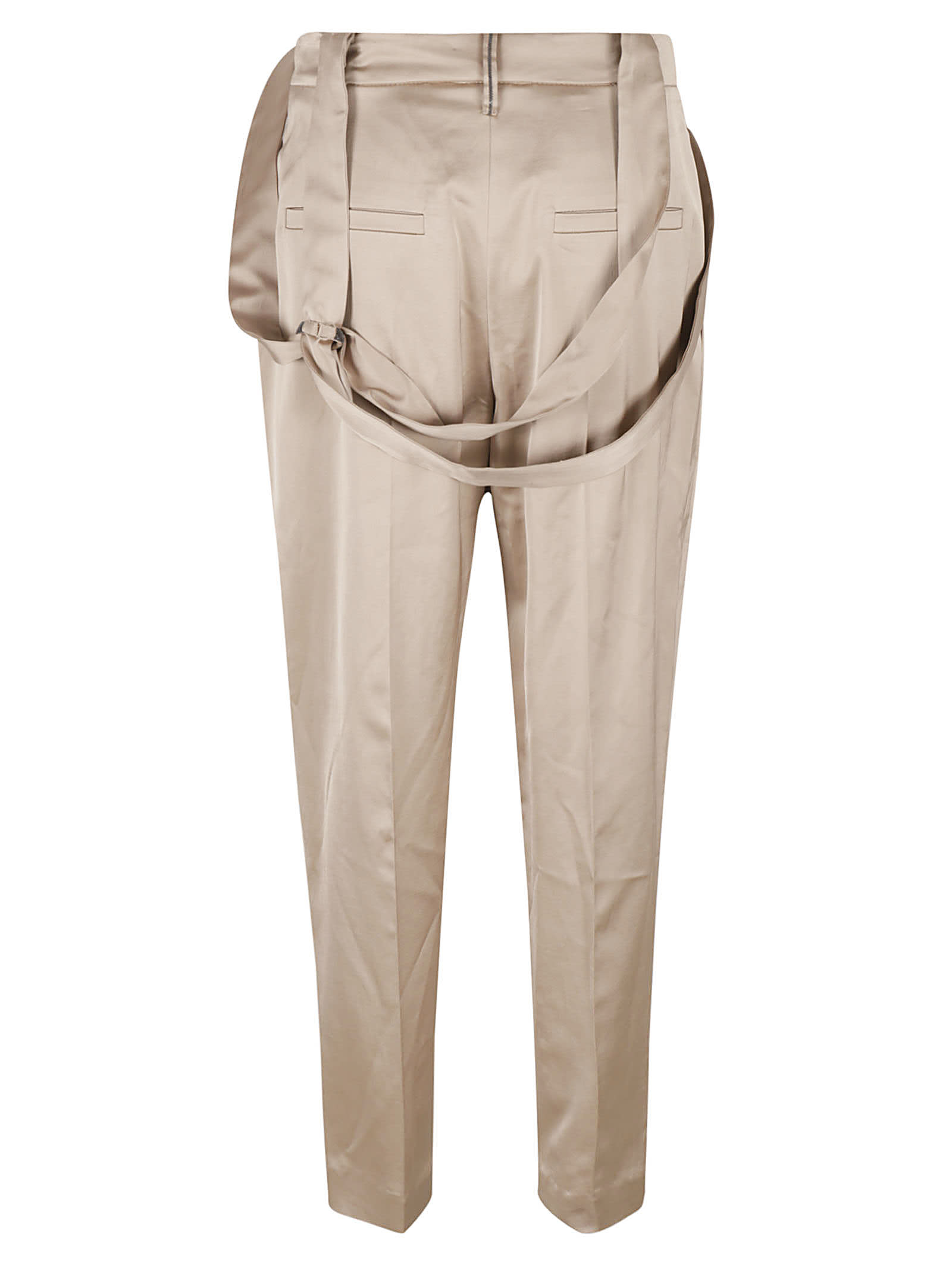 Shop Brunello Cucinelli Wide Leg Plain Trousers In Bleeker Beige