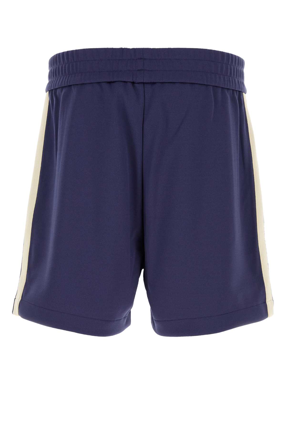 Shop Palm Angels Blue Polyester Bermuda Shorts In 4603