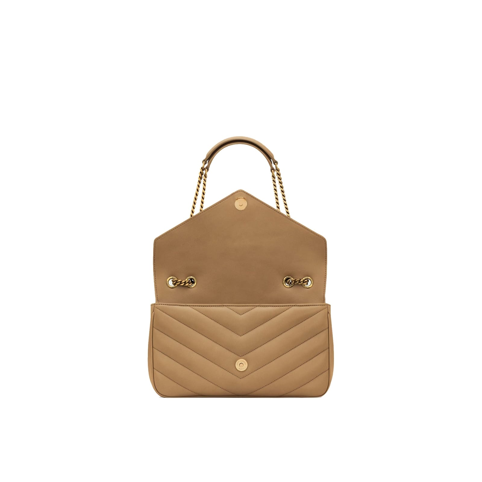 Saint Laurent Lou Lou Medium Shoulder Bag In Sand
