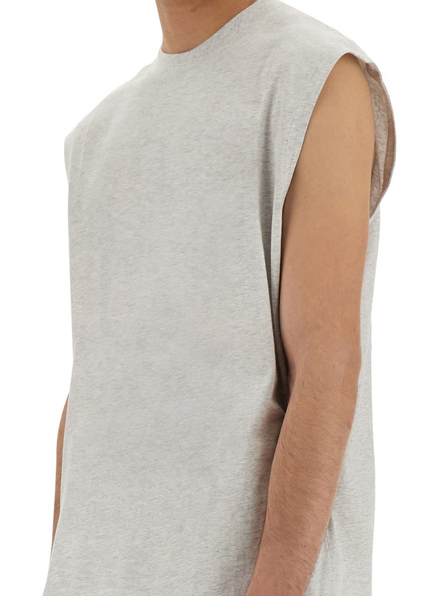 Represent Soft Fabric Sleeveless Crew Neck Top In White