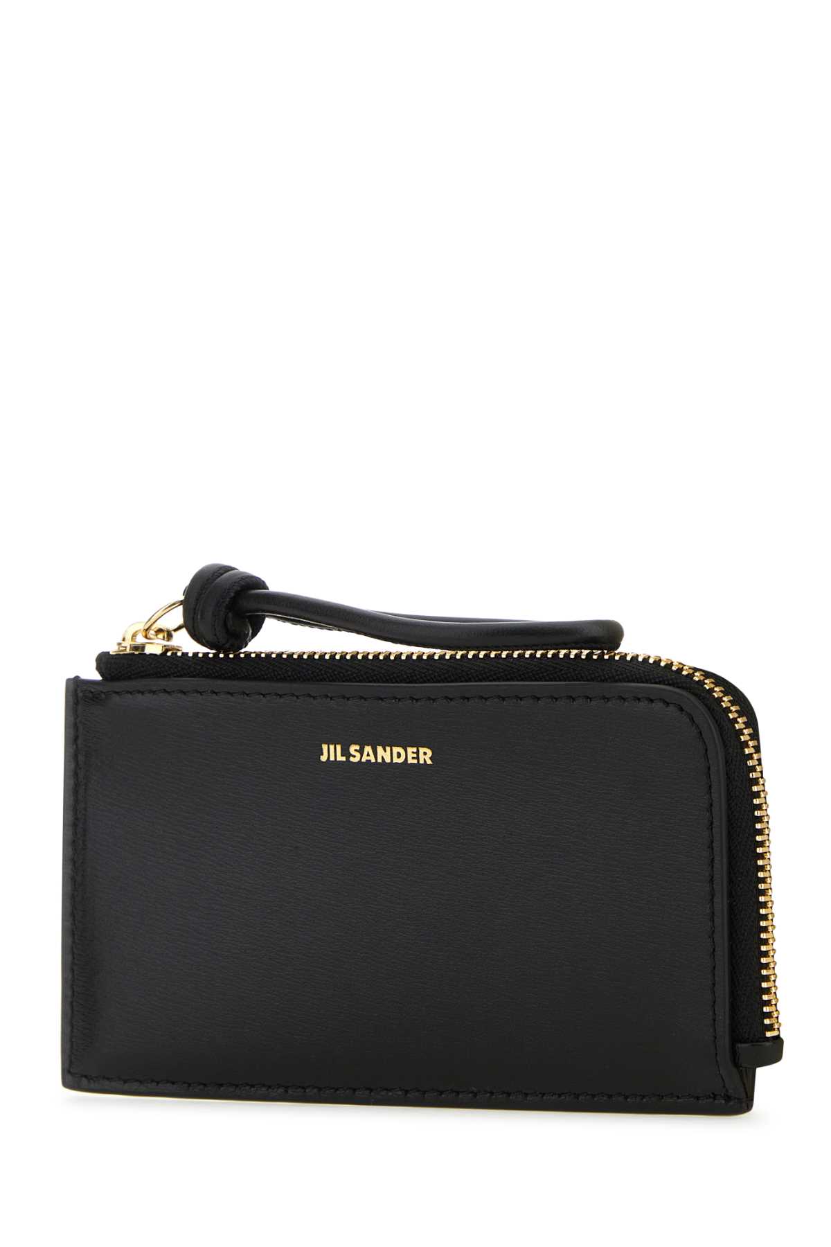 Jil Sander Black Leather Wallet In 001