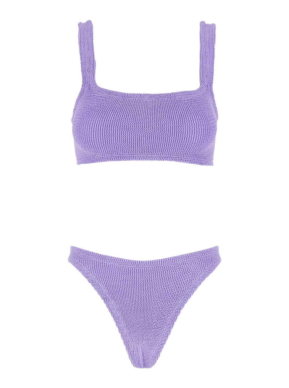 xandra Lilac Bikini With Square Neckline In Elasticized Fabric Woman