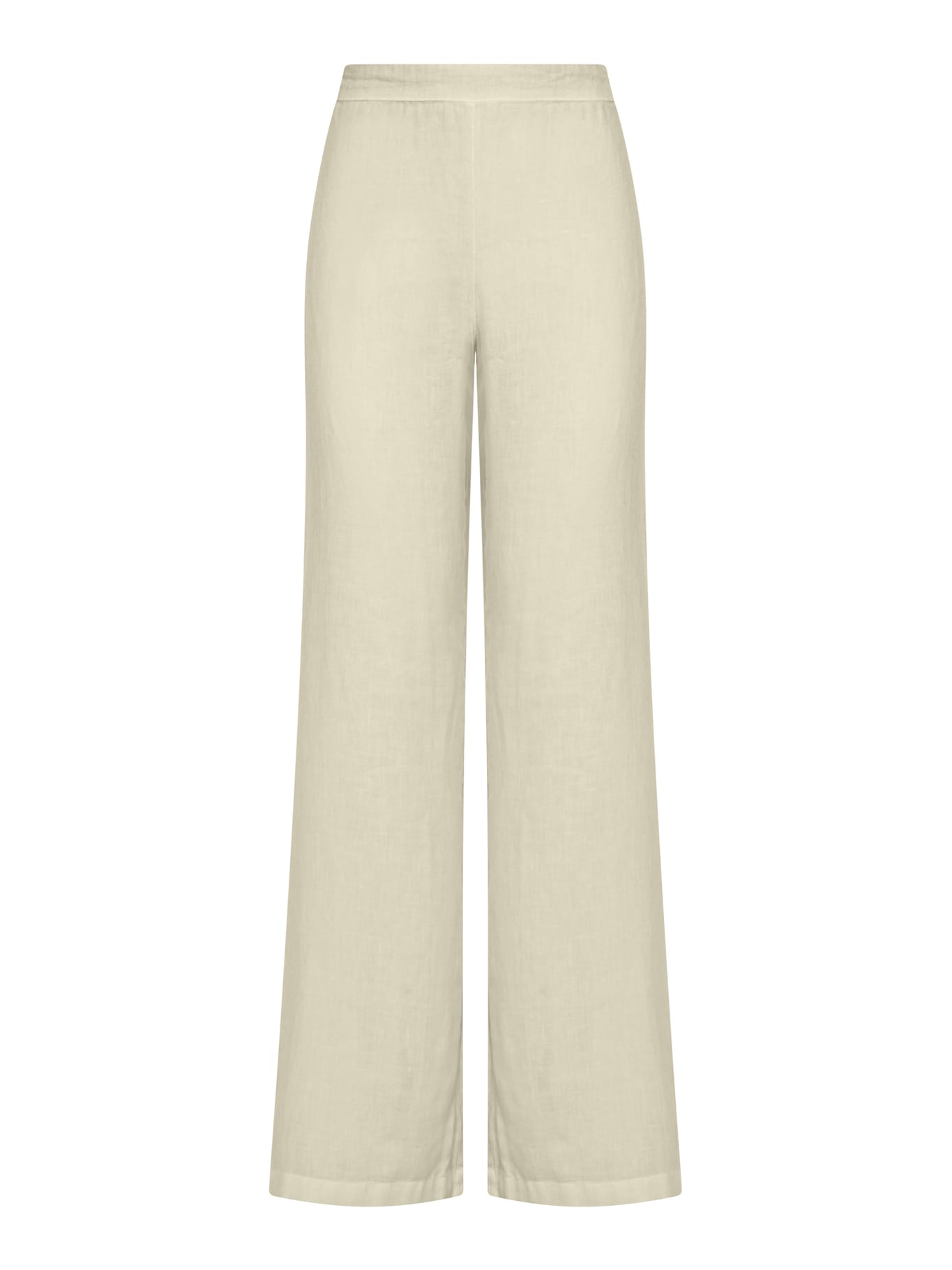 120% Lino Women's Resort Linen Split-front Trousers In Nut | ModeSens