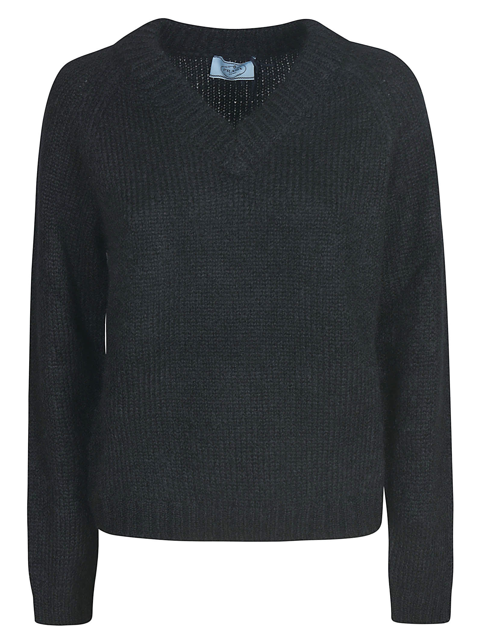 Prada V-neck Woven Sweater