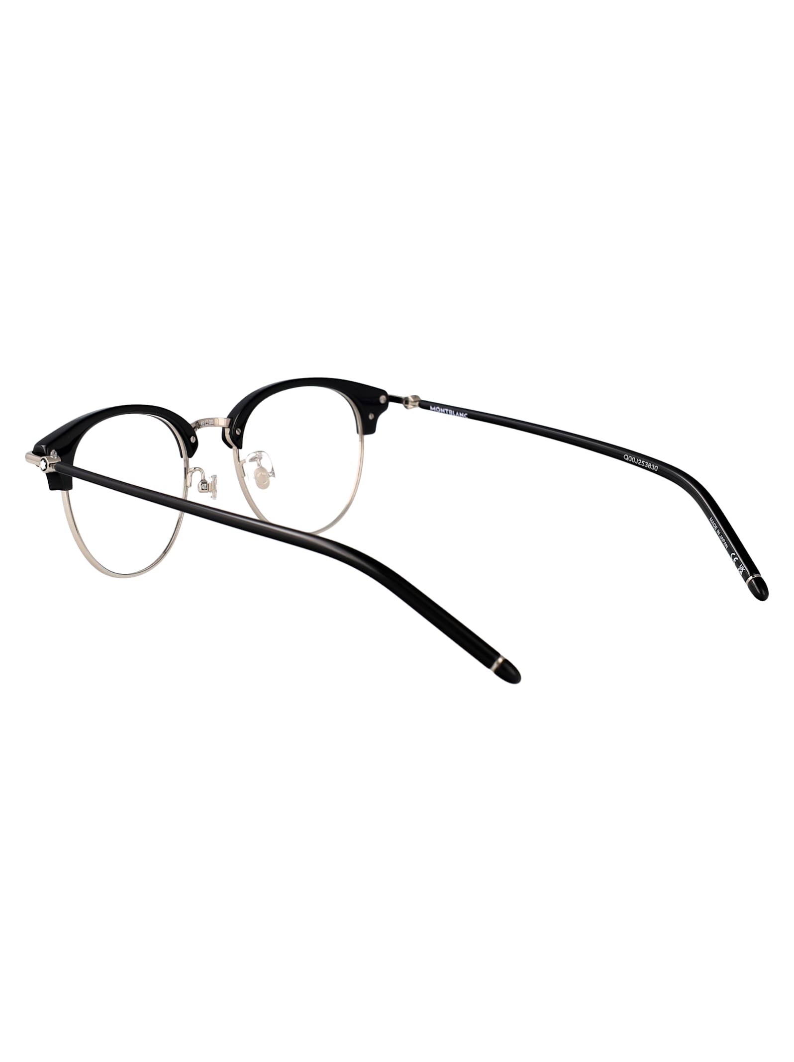 Montblanc Silver-black-transparent Metal Glasses