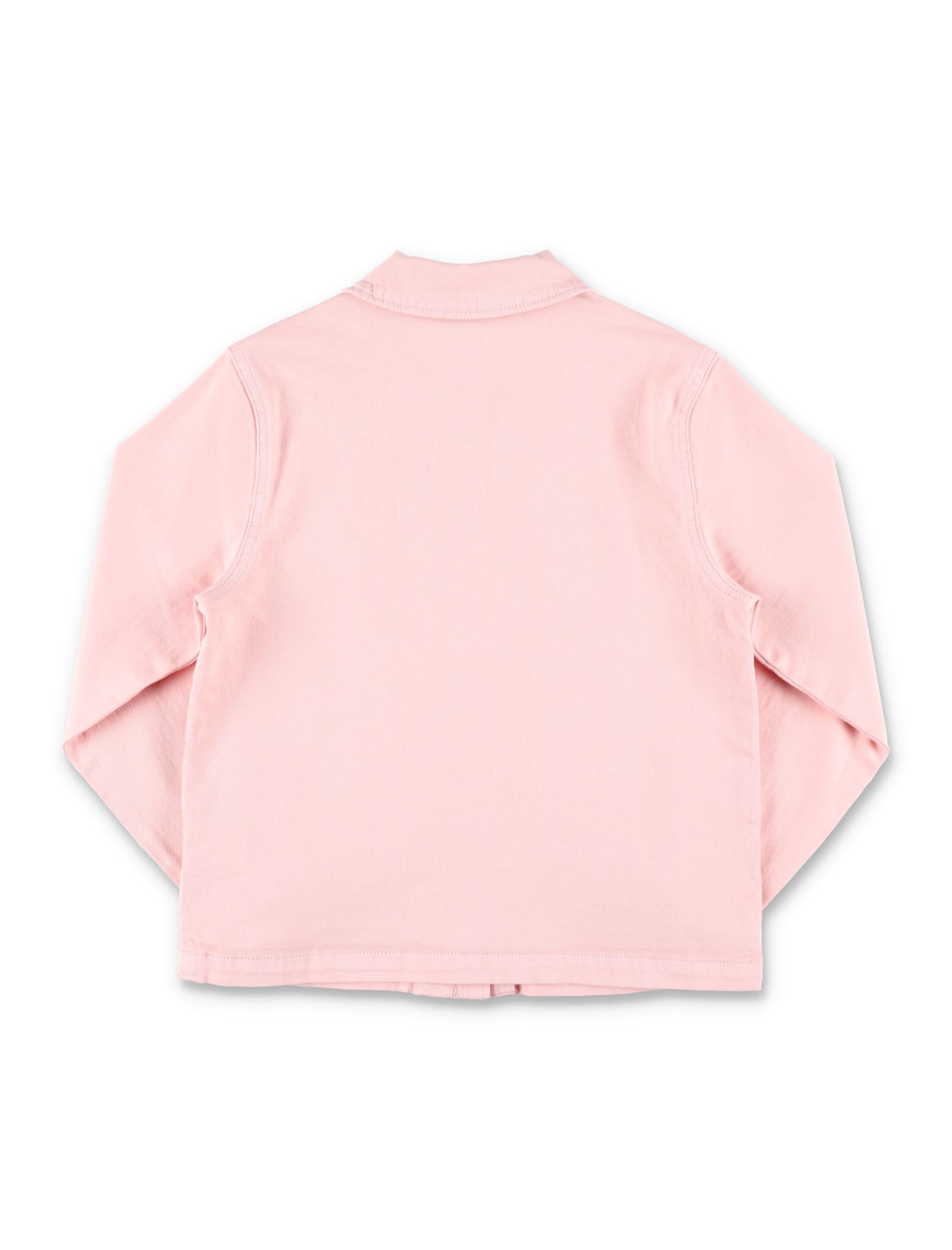 Shop Stella Mccartney Sunflower Embroidery Denim Jacket In Pink