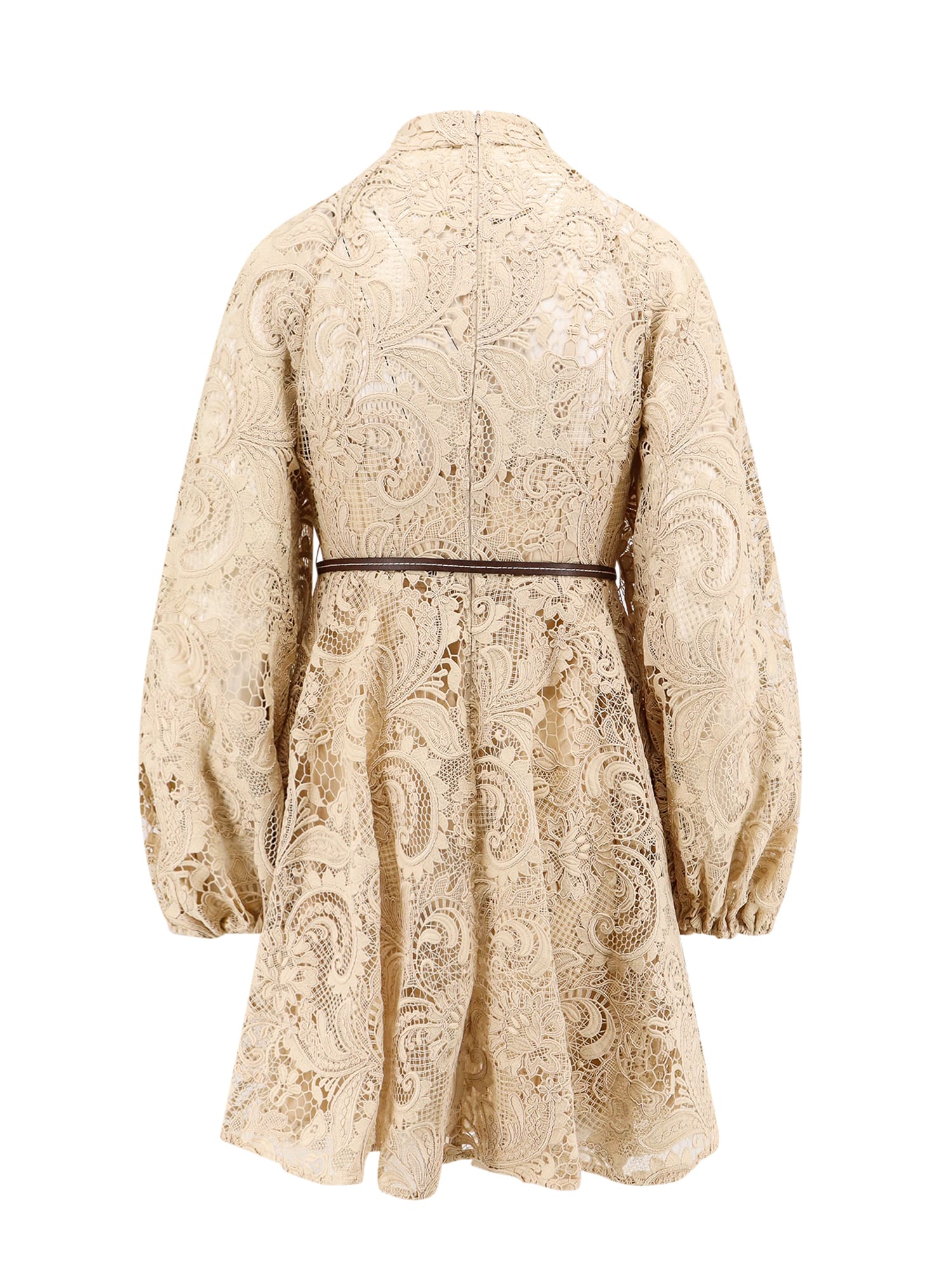 Shop Zimmermann Dress In Beige