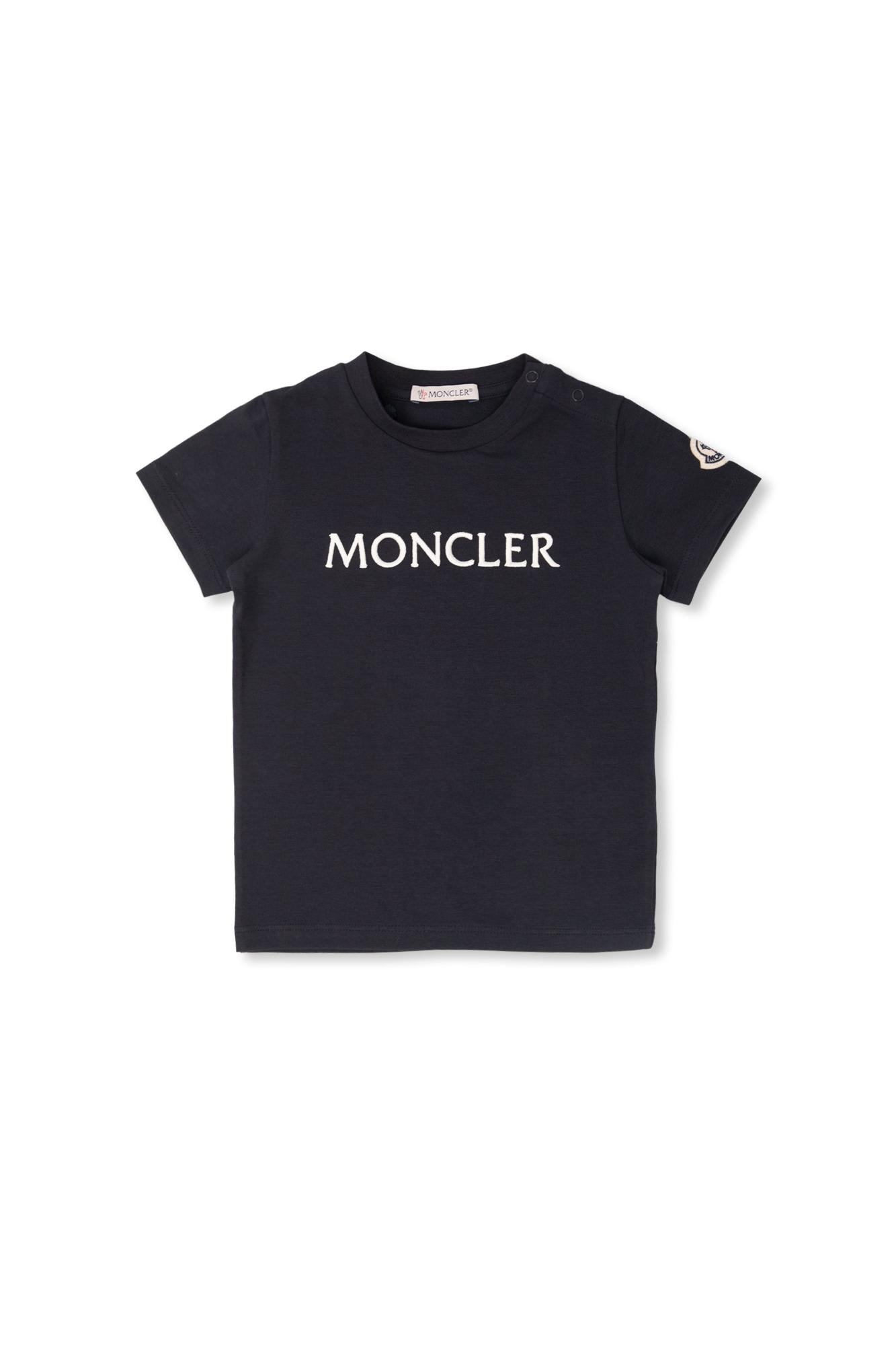 Moncler Kids'  Enfant T-shirt With Logo In Blu