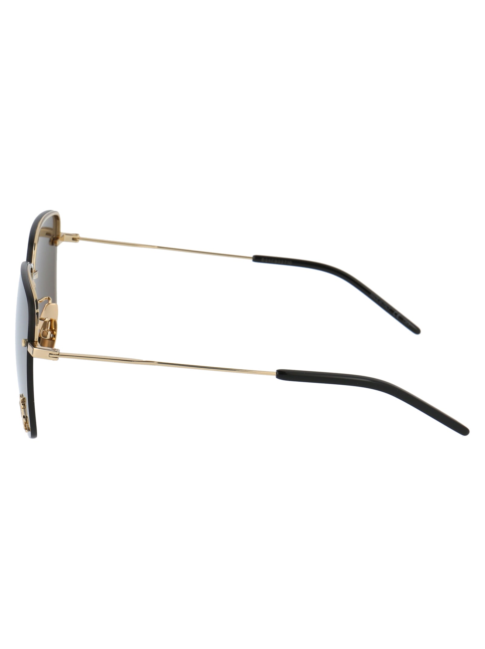 Shop Saint Laurent Sl 312 M Sunglasses In 006 Gold Gold Brown